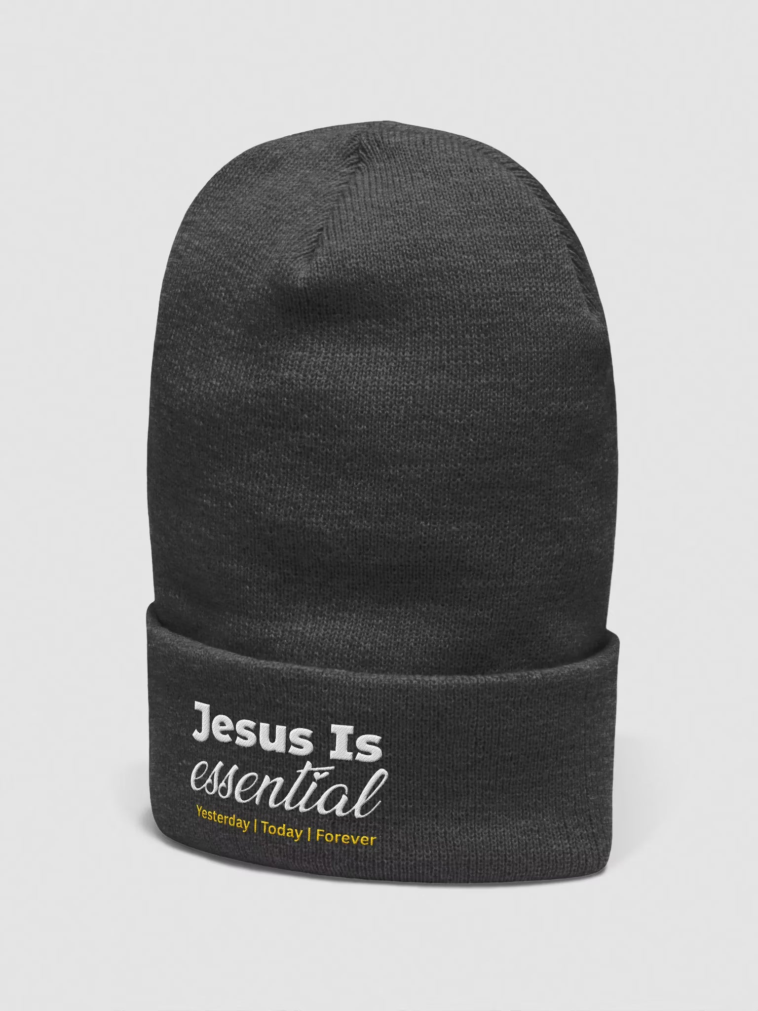 Jesus is Essential Embroidered Cuffed Beanie