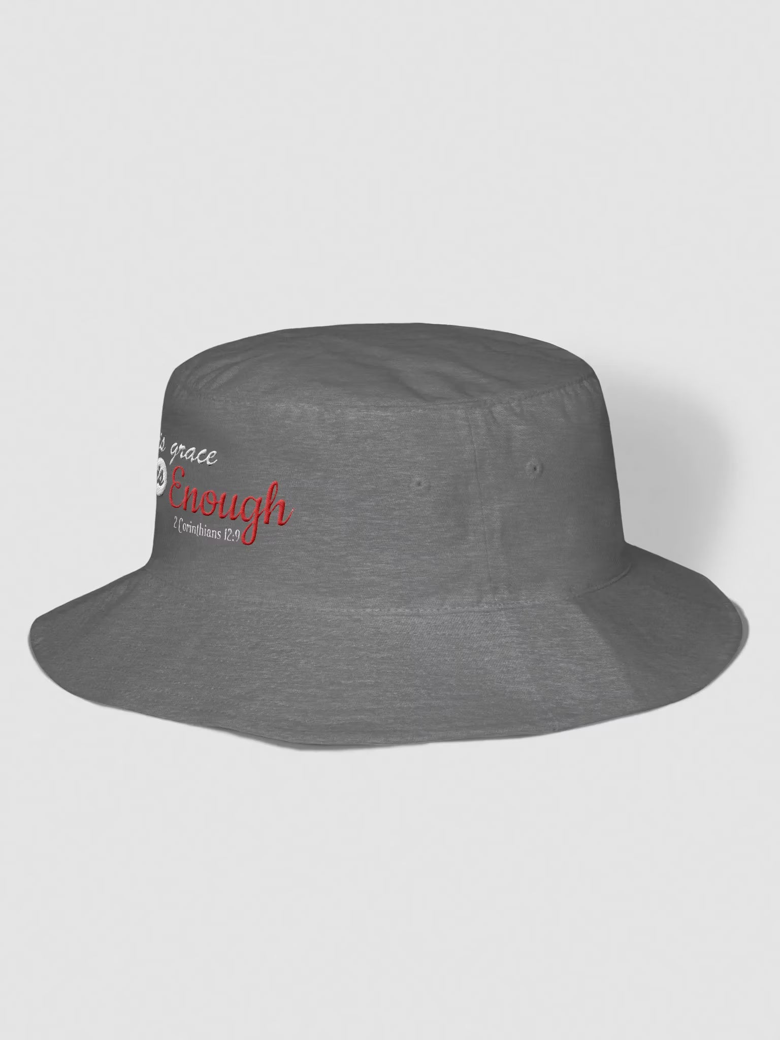 His Grace is Enough Embroidered Bucket Hat