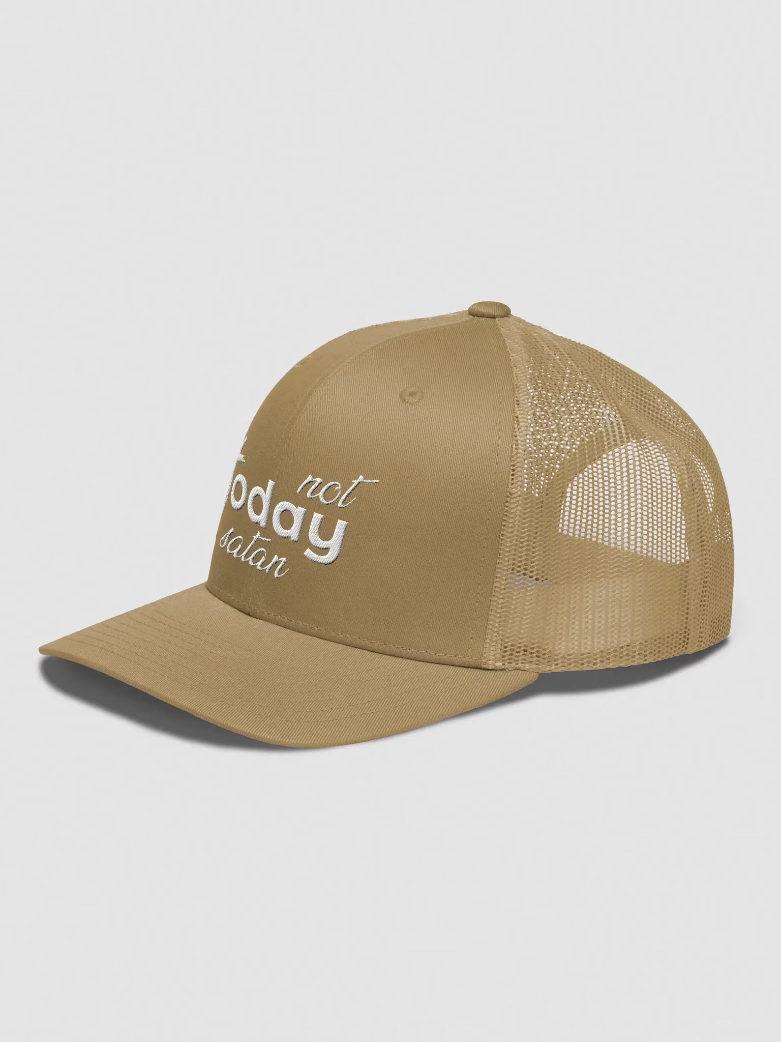 Not Today Satan Embroidered Trucker Hat
