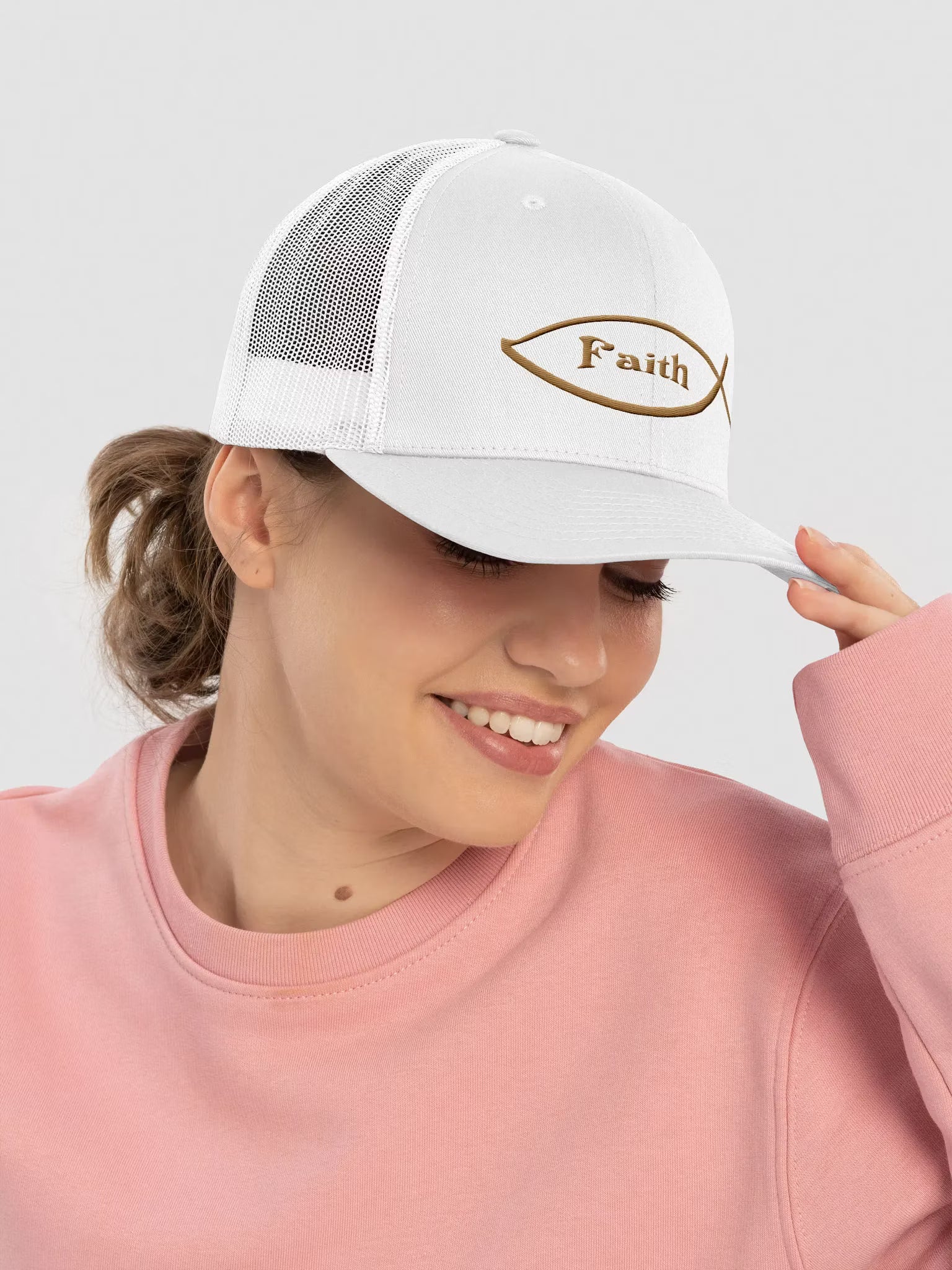 Faith Embroidered Trucker Hat