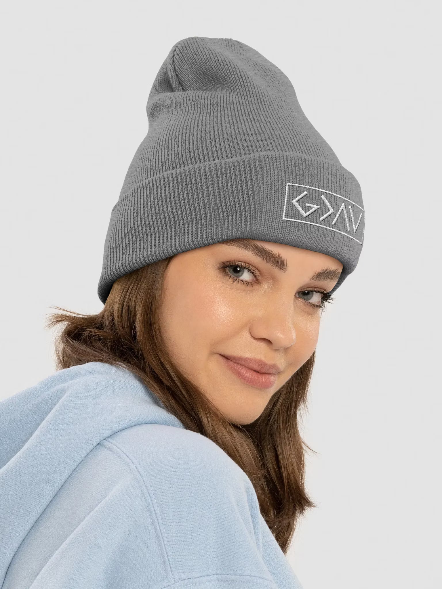 God is Greater than the Highs and Lows Embroidered Cuffed Beanie
