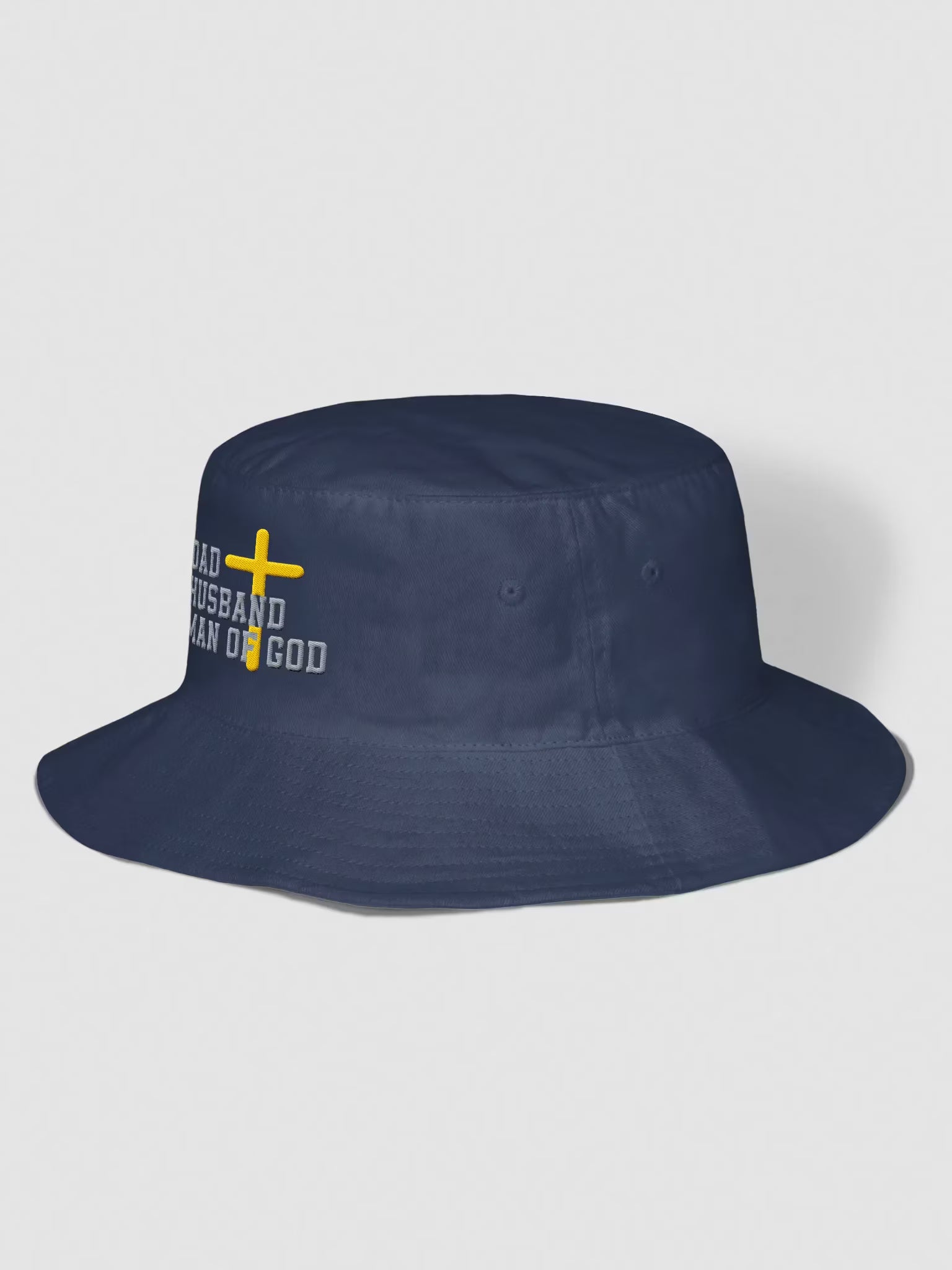 Dad Husband Man of God with cross Bucket Hat
