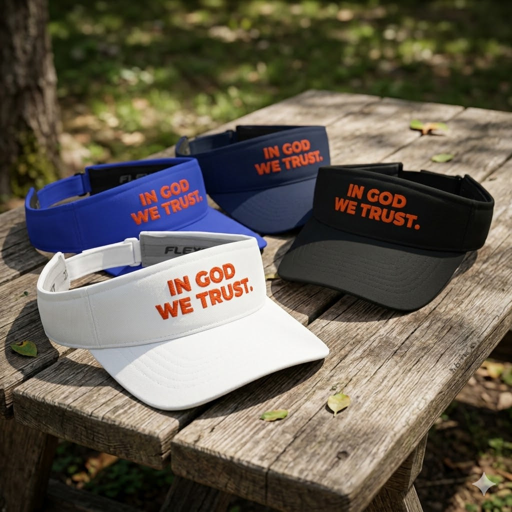 In God We Trust Embroidered Visor