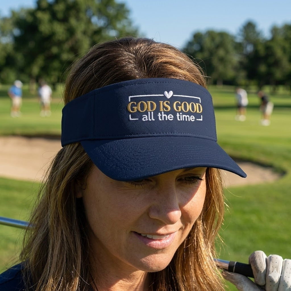 God is Good All the time Embroidered Visor