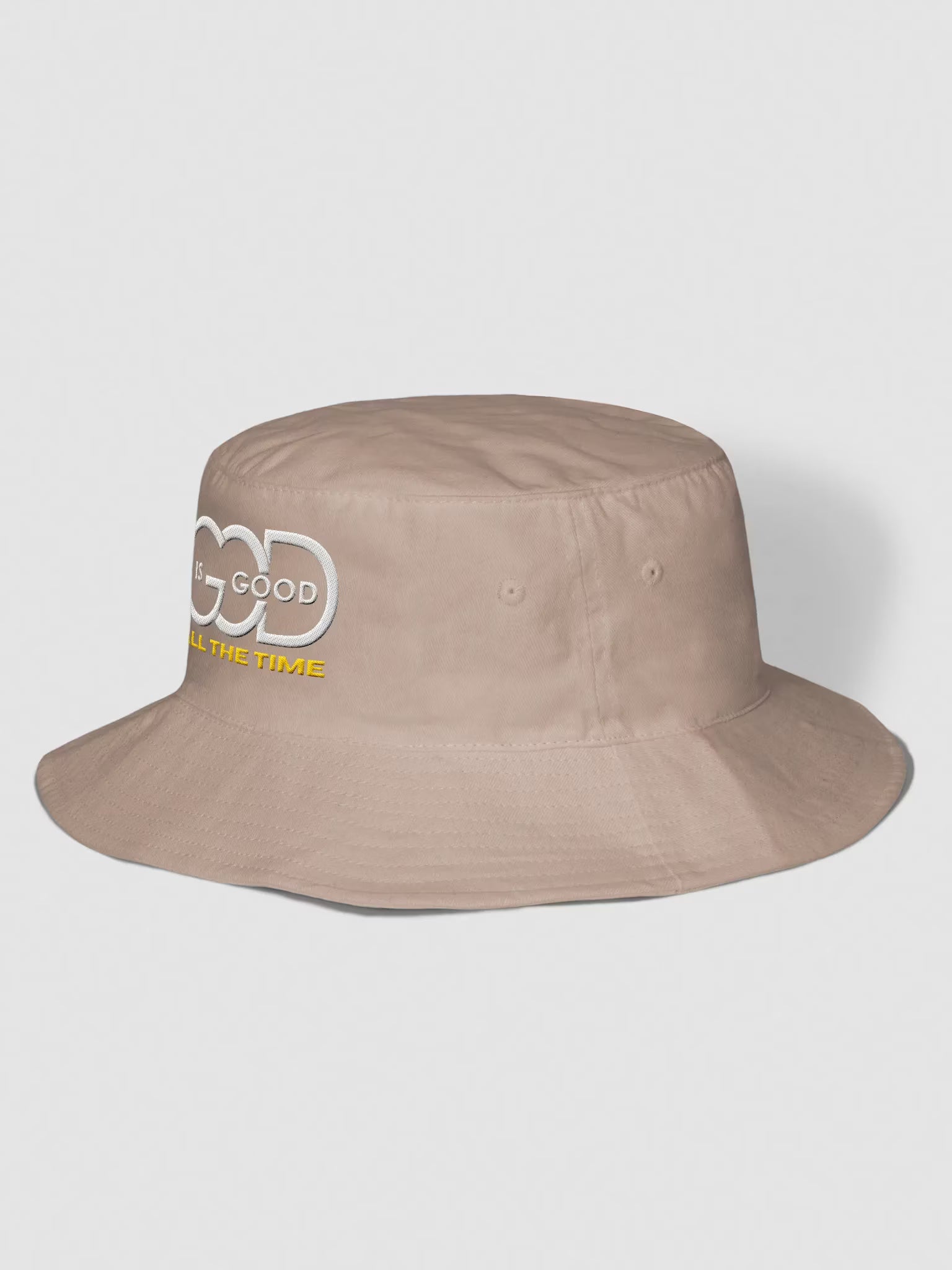 God is Good All the time Embroidered Bucket Hat