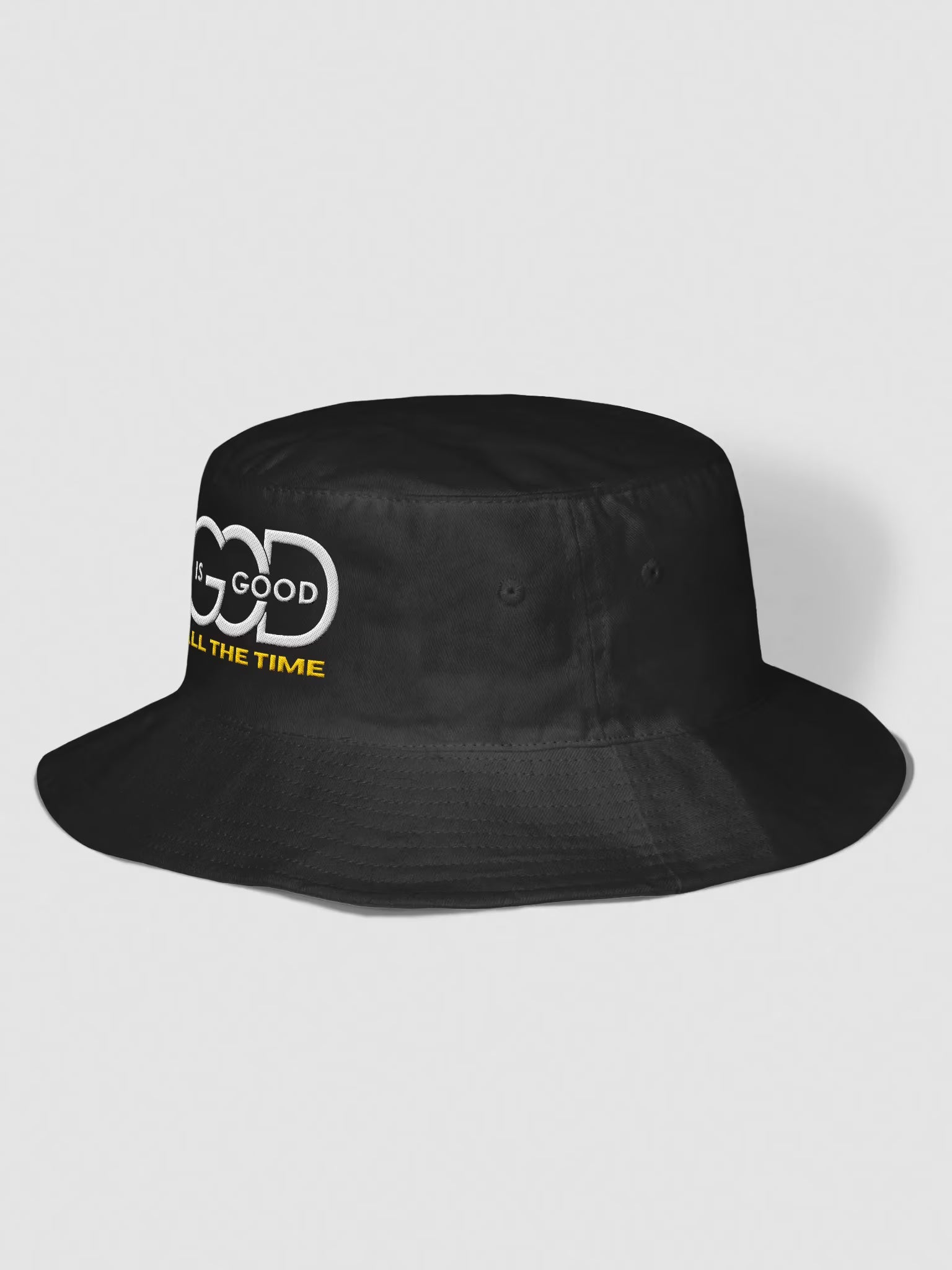 God is Good All the time Embroidered Bucket Hat