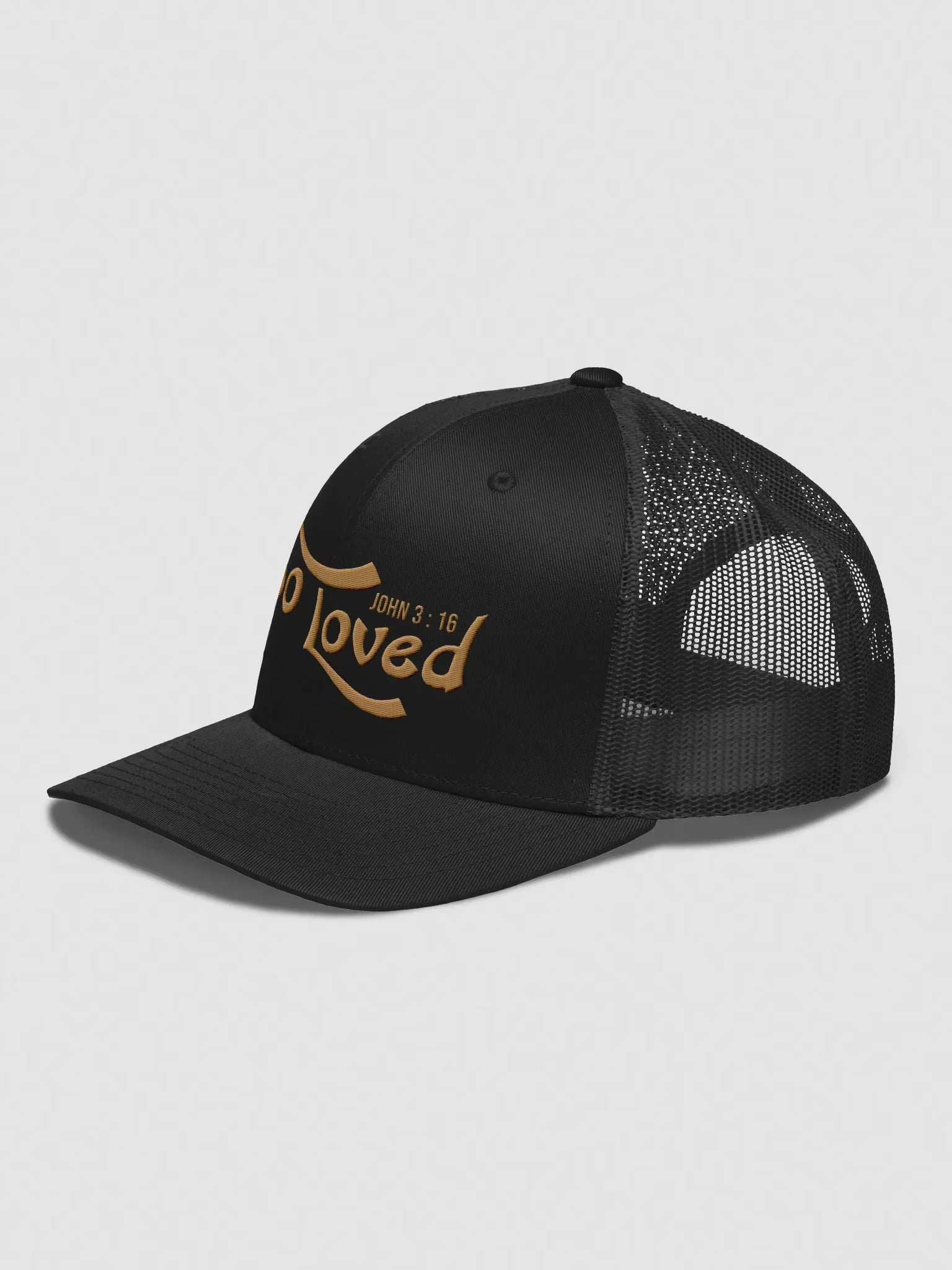 So Loved John 3 : 16 Embroidered Trucker Hat
