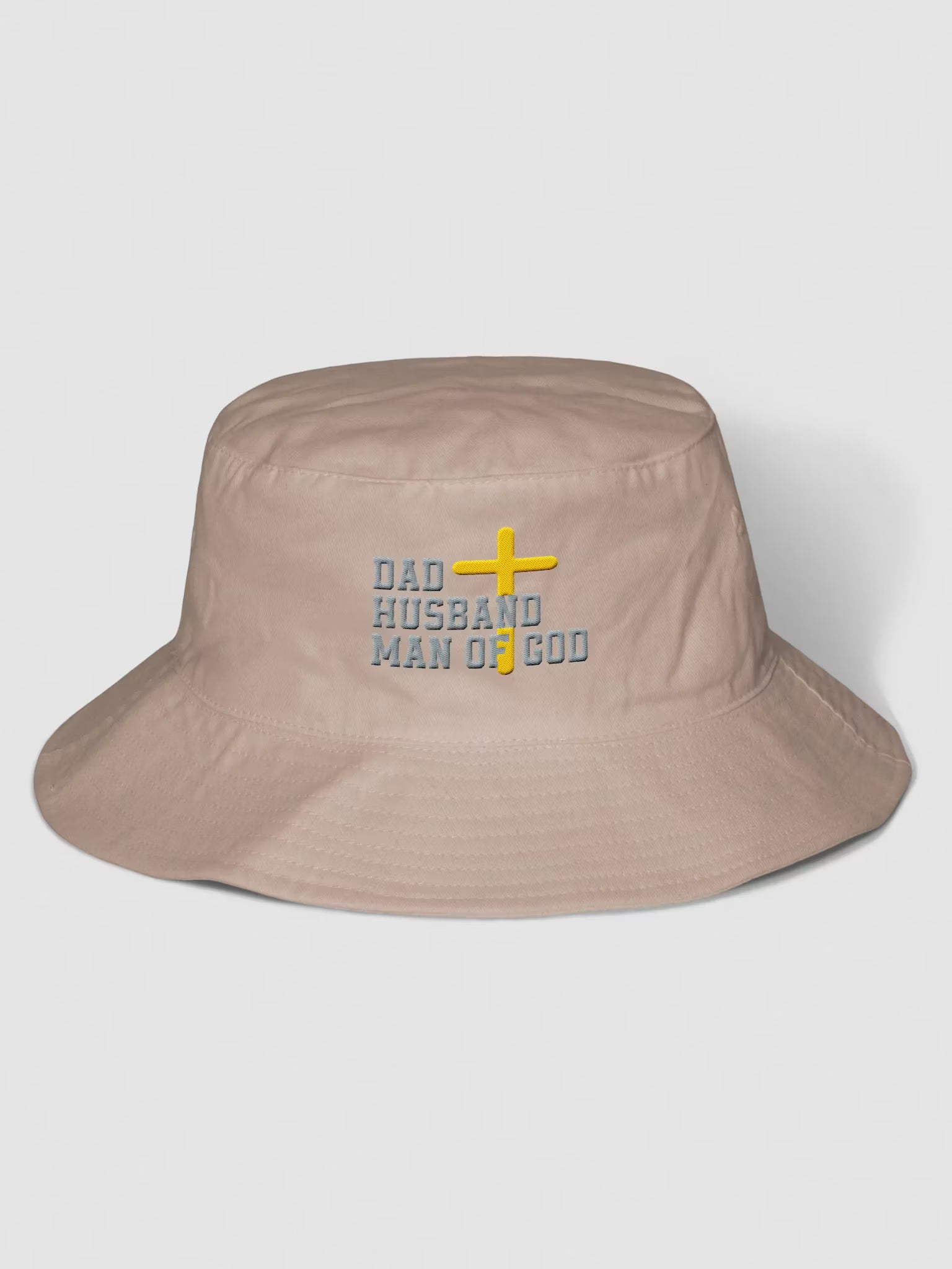 Dad Husband Man of God Embroidered Bucket Hat
