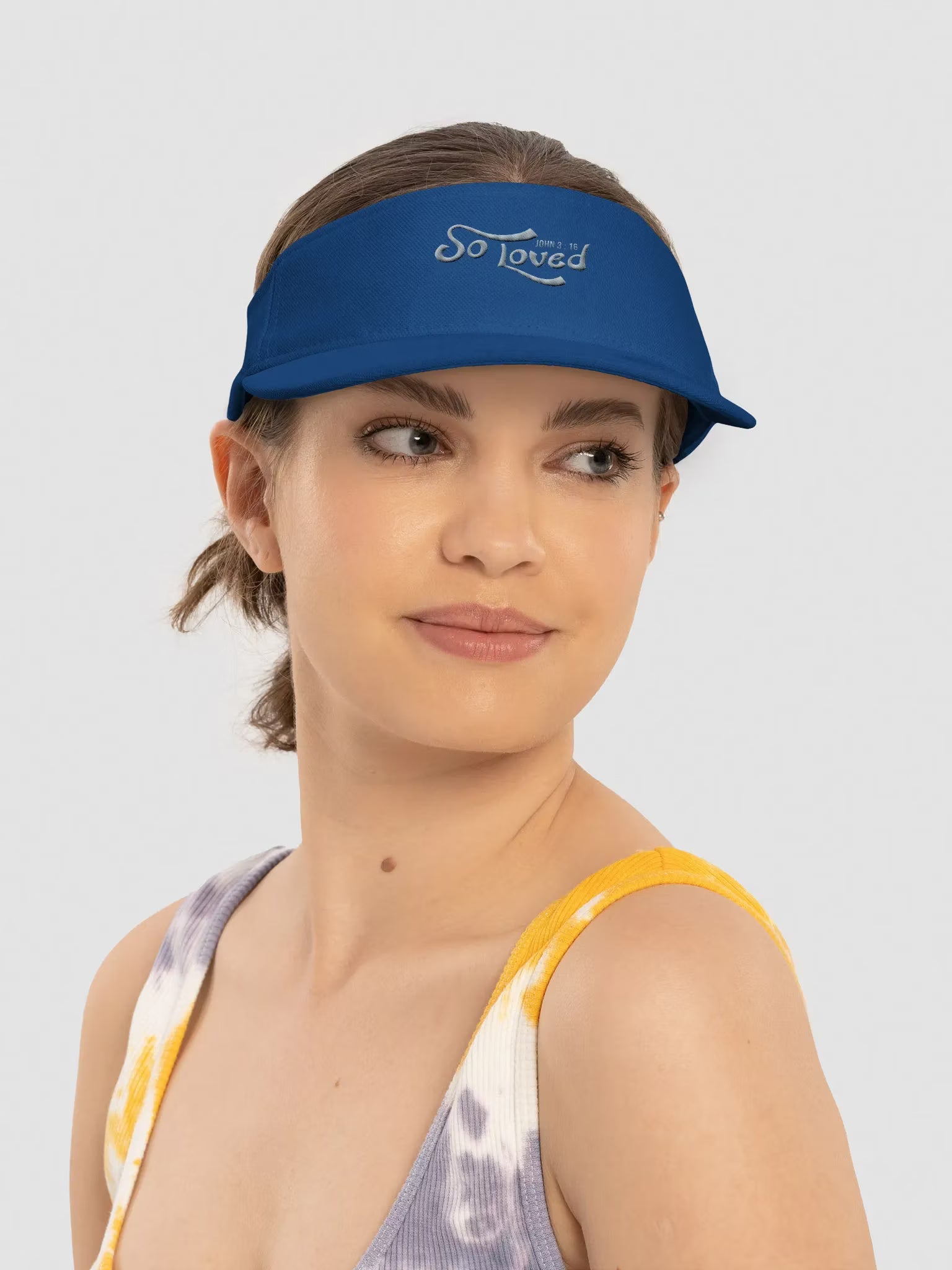 So Loved John 3 : 16 Embroidered Visor