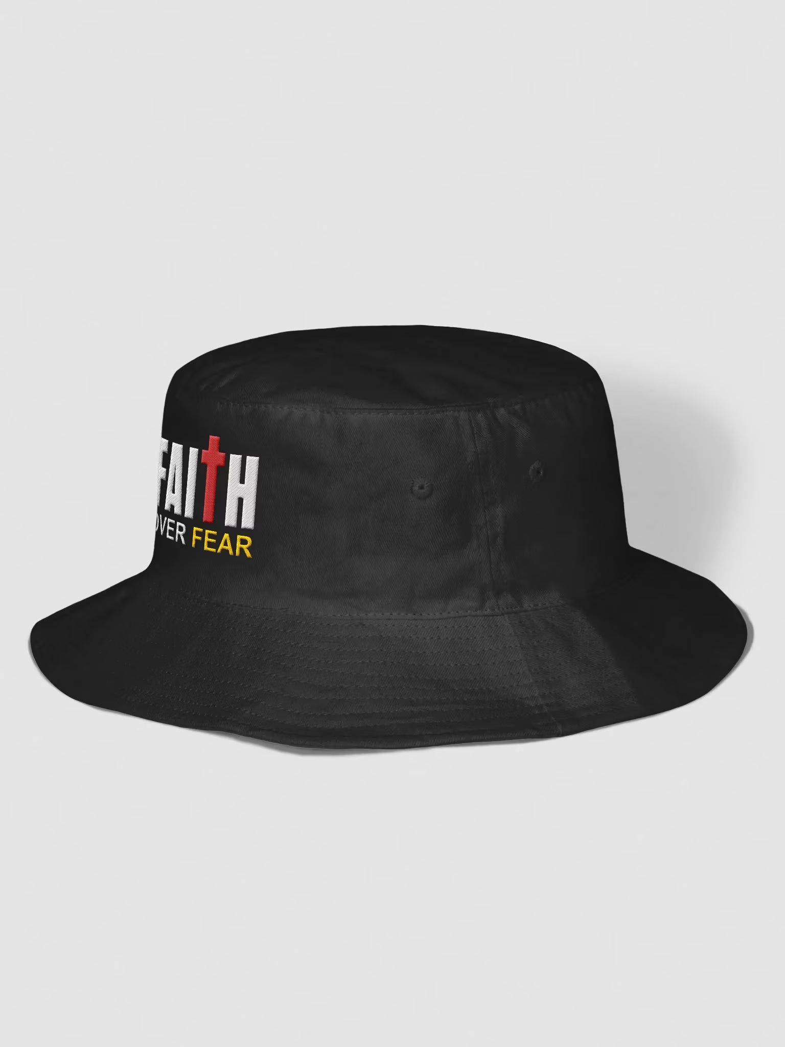 Faith Over Fear Embroidered Bucket Hat