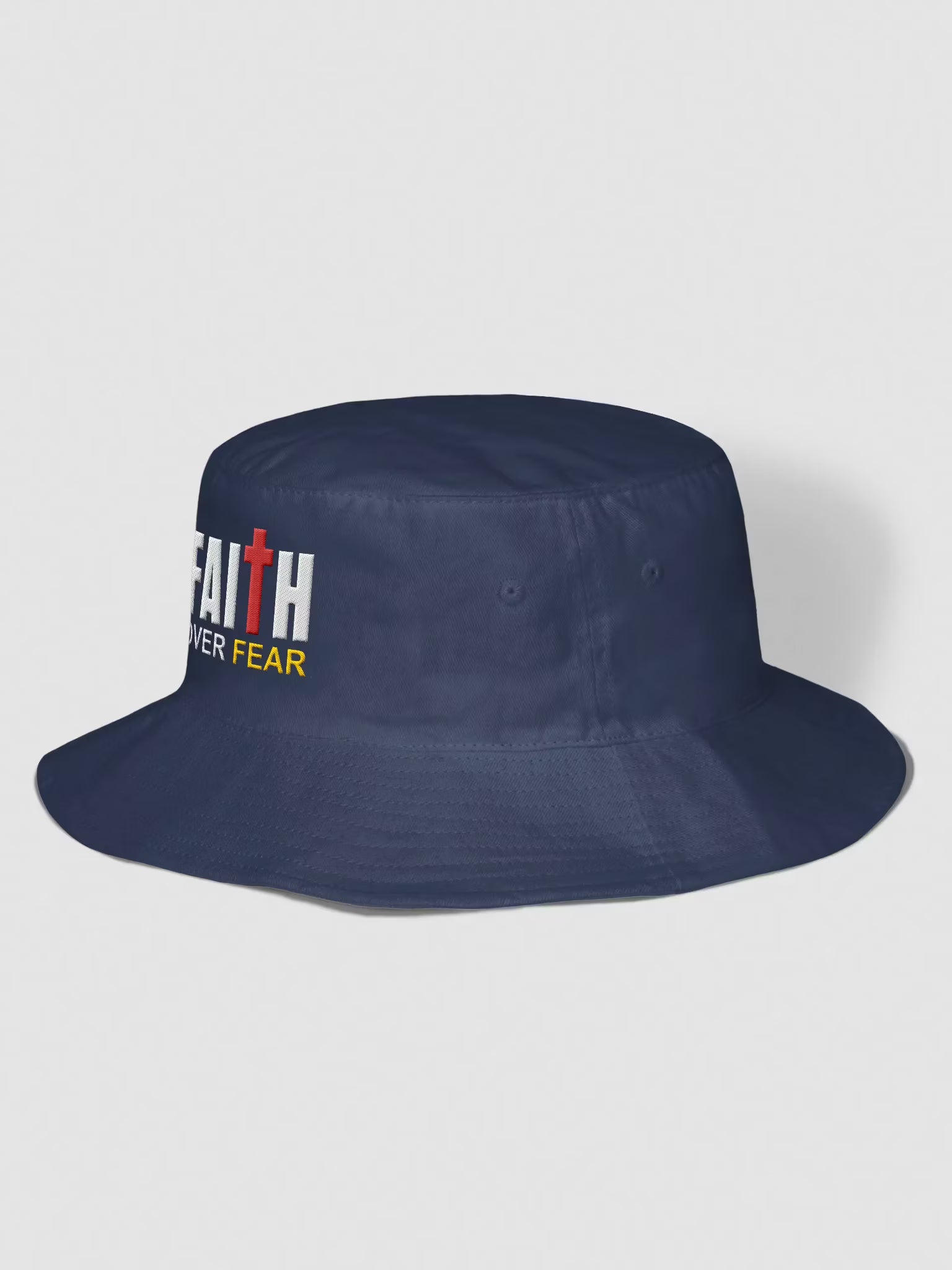 Faith Over Fear Embroidered Bucket Hat