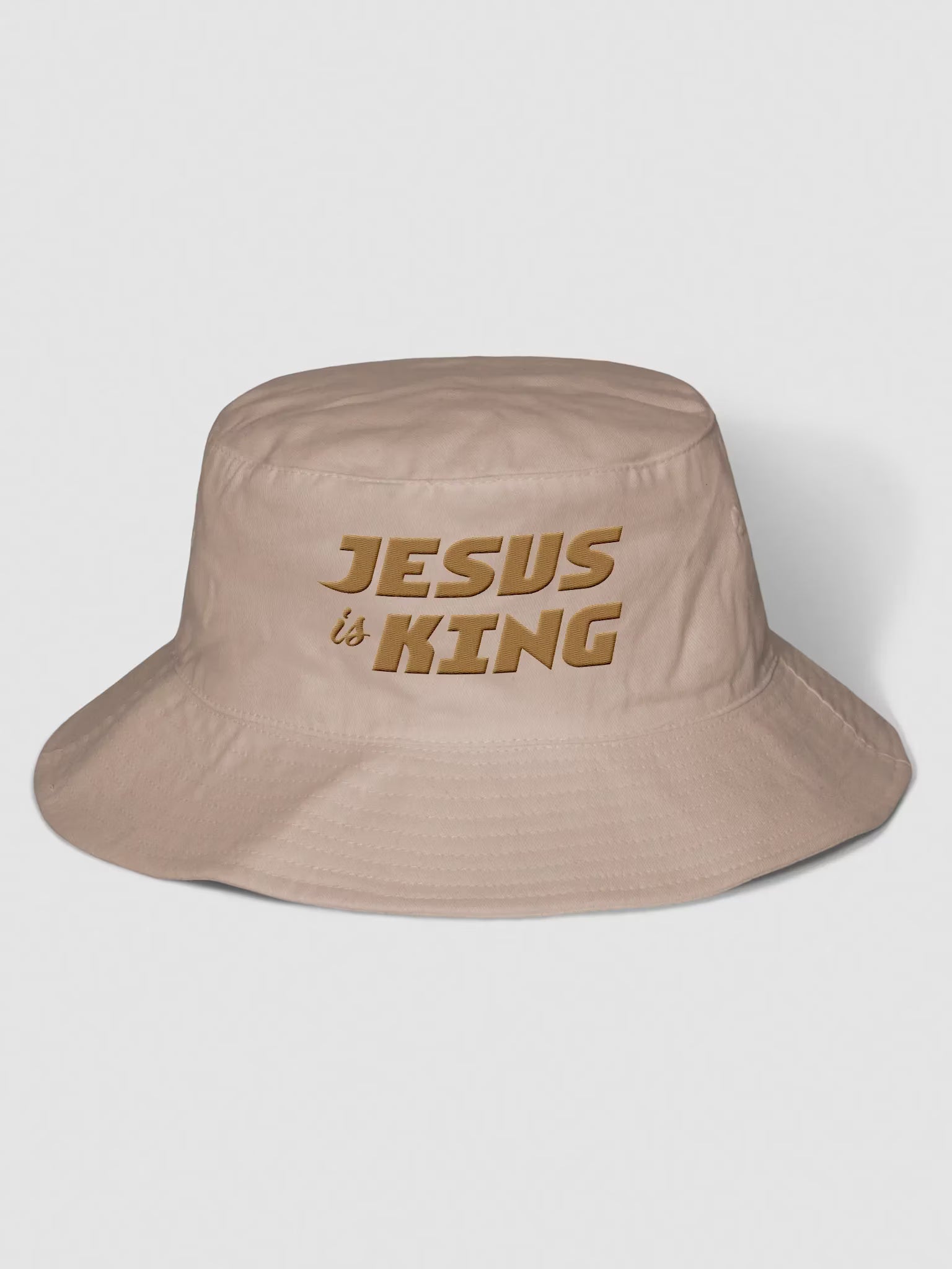Jesus is King Embroidered Bucket Hat