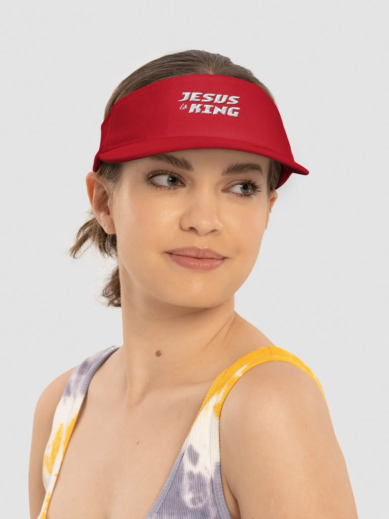 Jesus is King Embroidered Visor