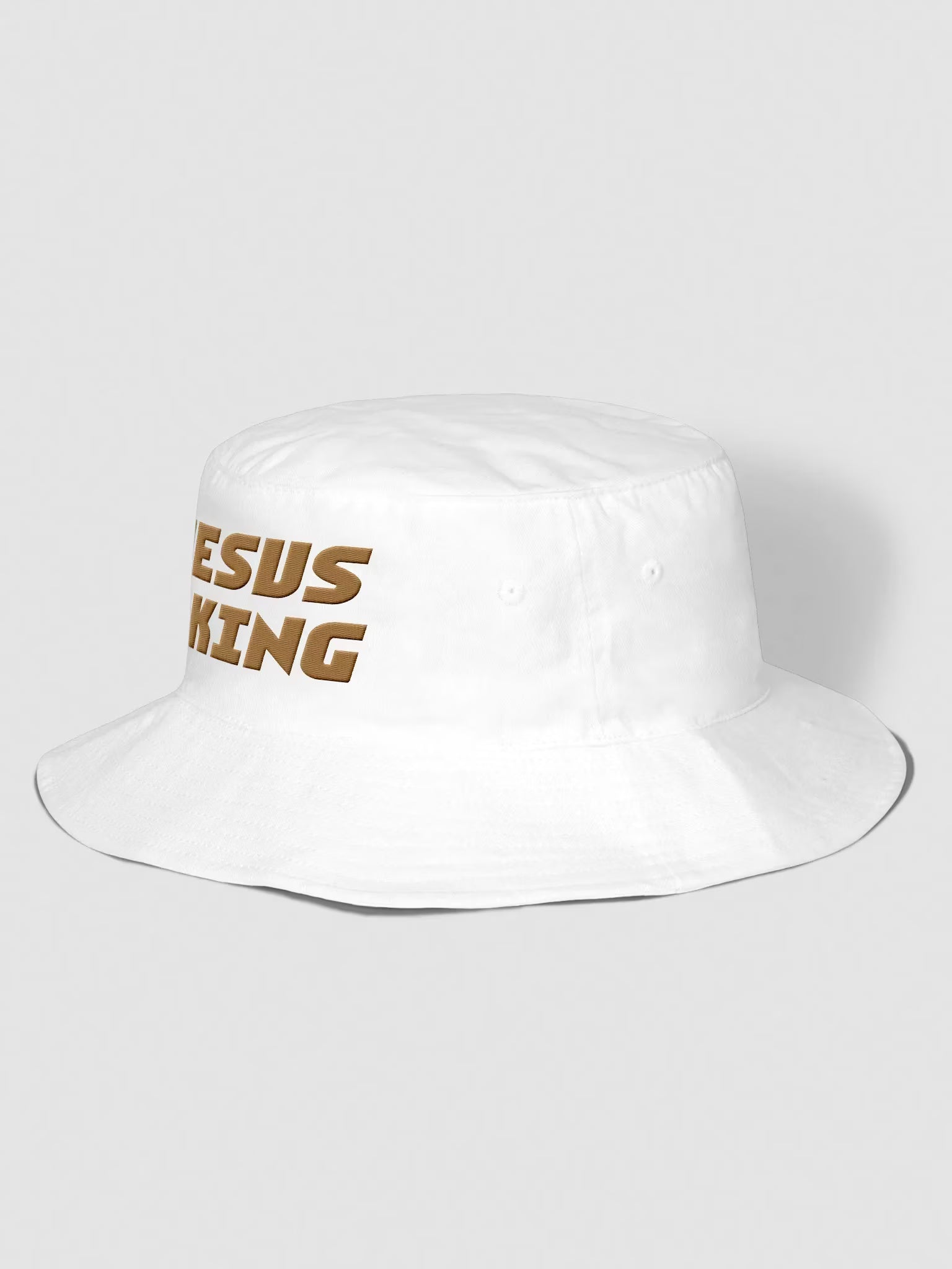 Jesus is King Embroidered Bucket Hat