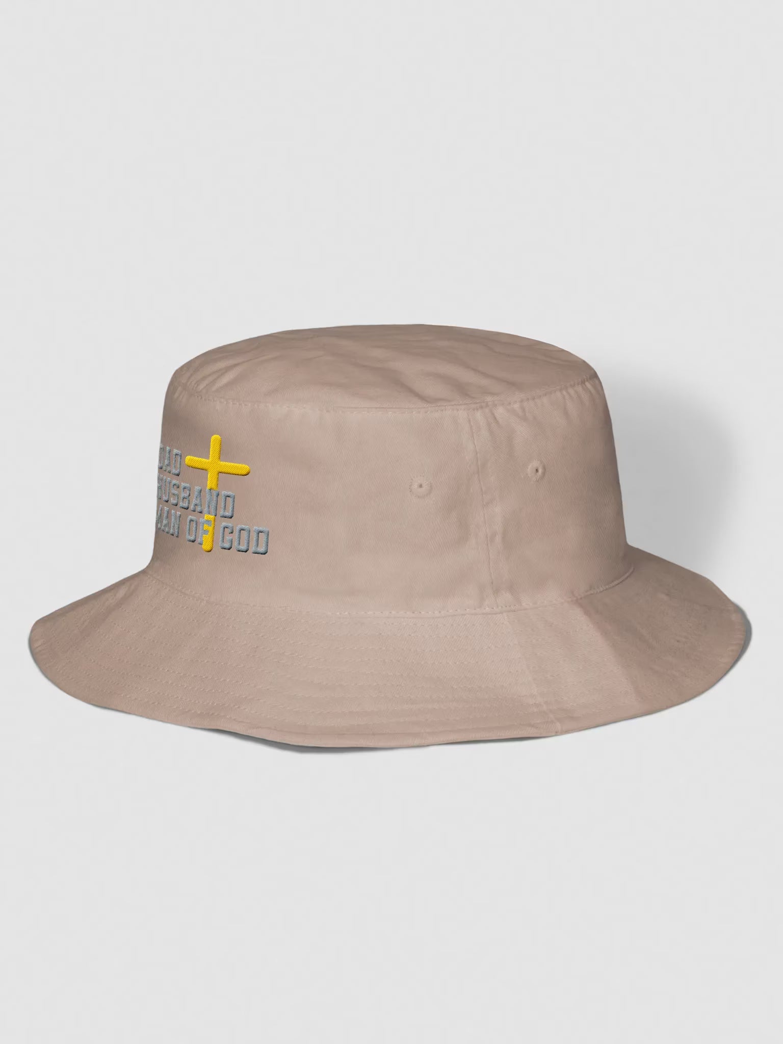 Dad Husband Man of God with cross Bucket Hat