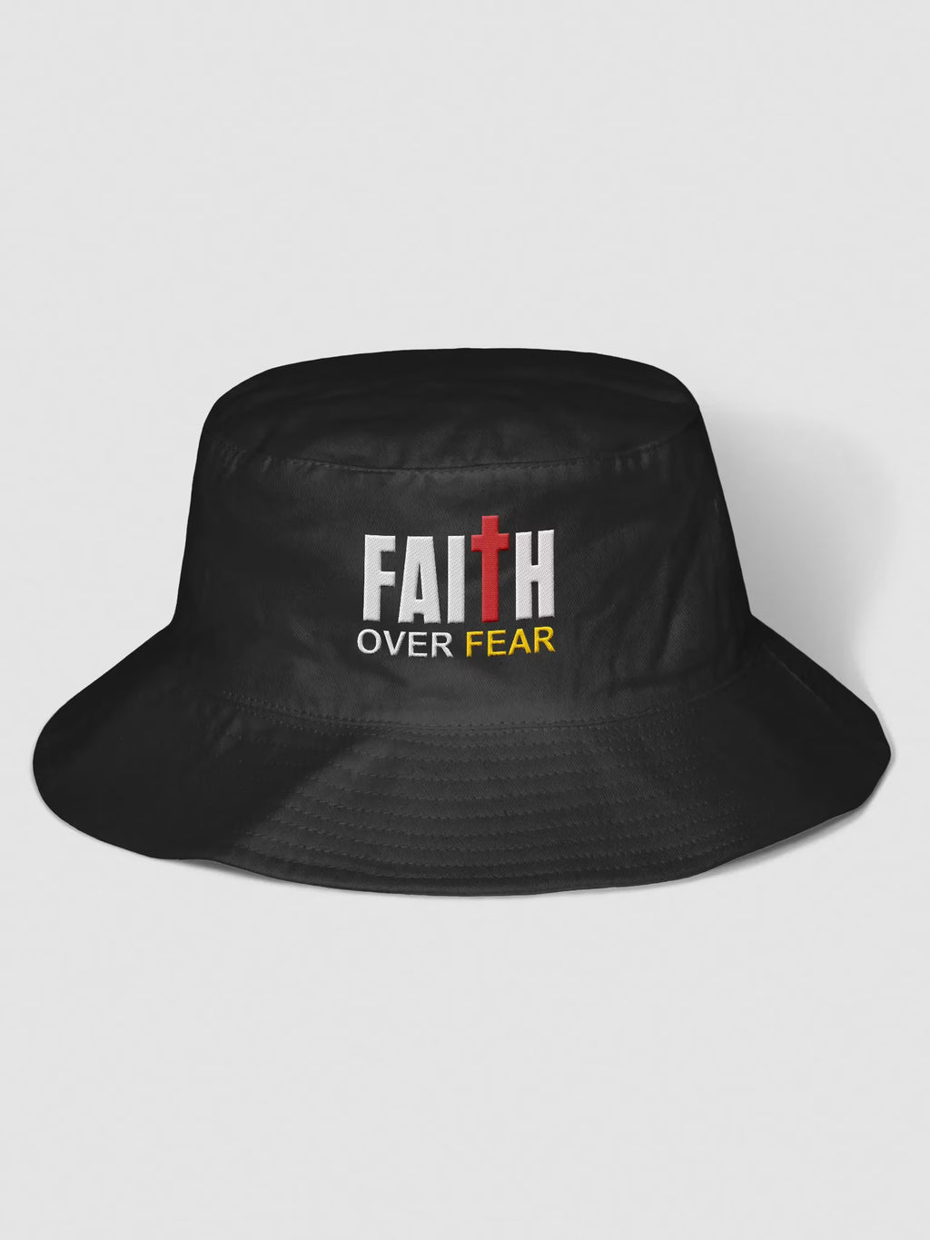 Faith Over Fear Embroidered Bucket Hat