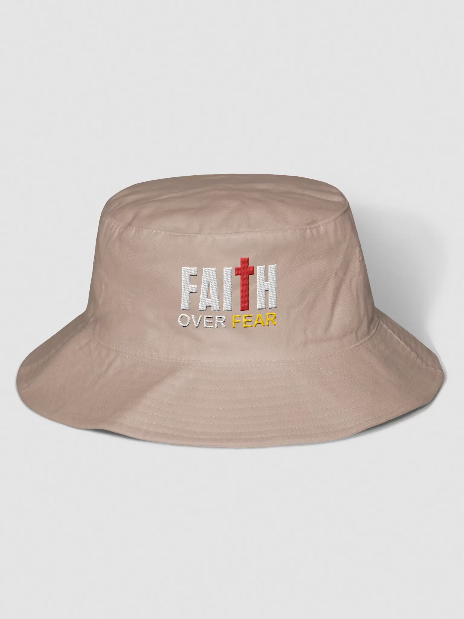 Faith Over Fear Embroidered Bucket Hat