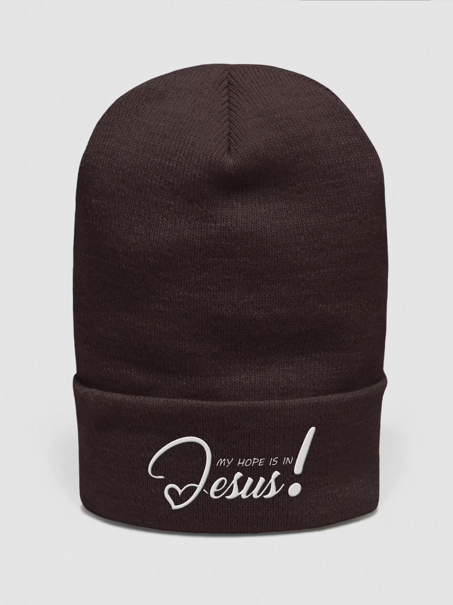 My Hope is in Jesus Embroidered Cuffed Beanie