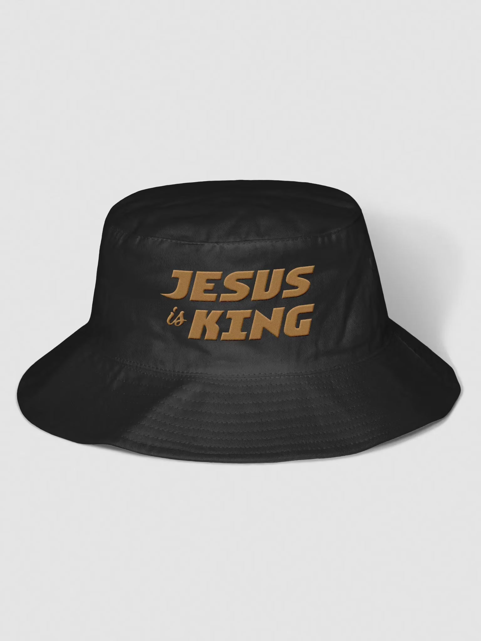 Jesus is King Embroidered Bucket Hat