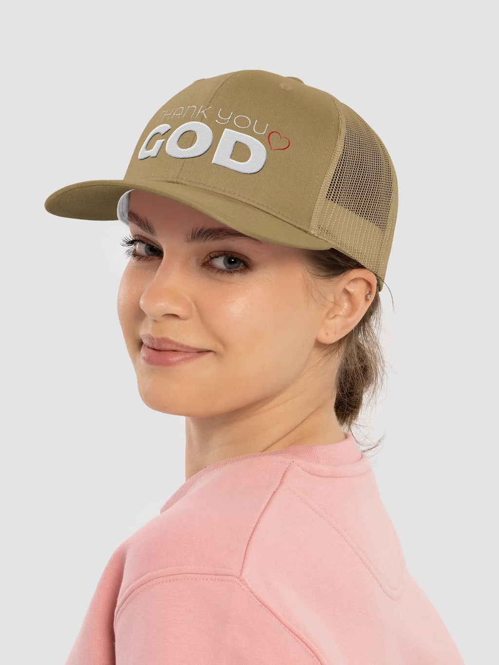 Thank you God Embroidered Trucker Hat