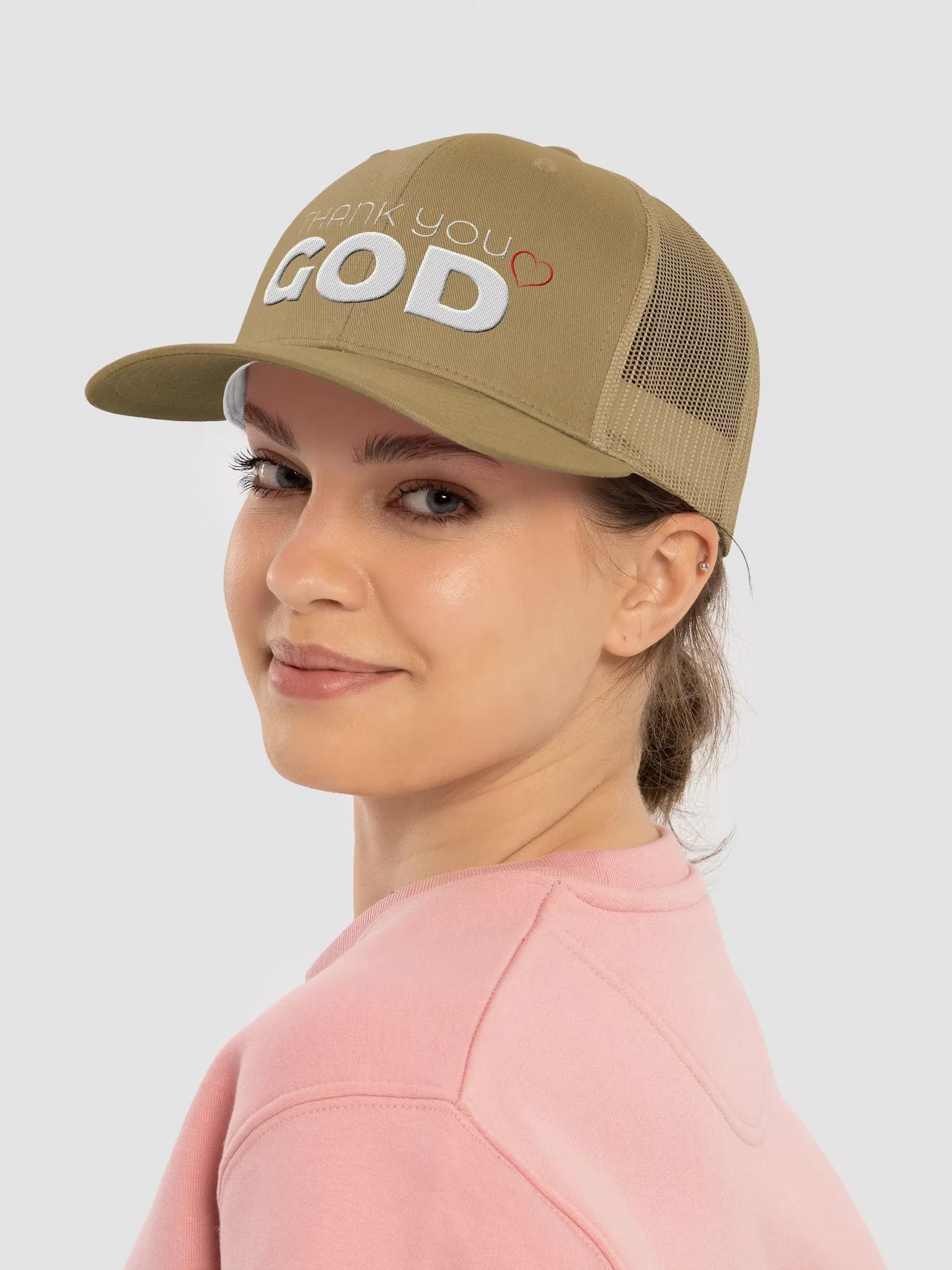 Thank you God Embroidered Trucker Hat