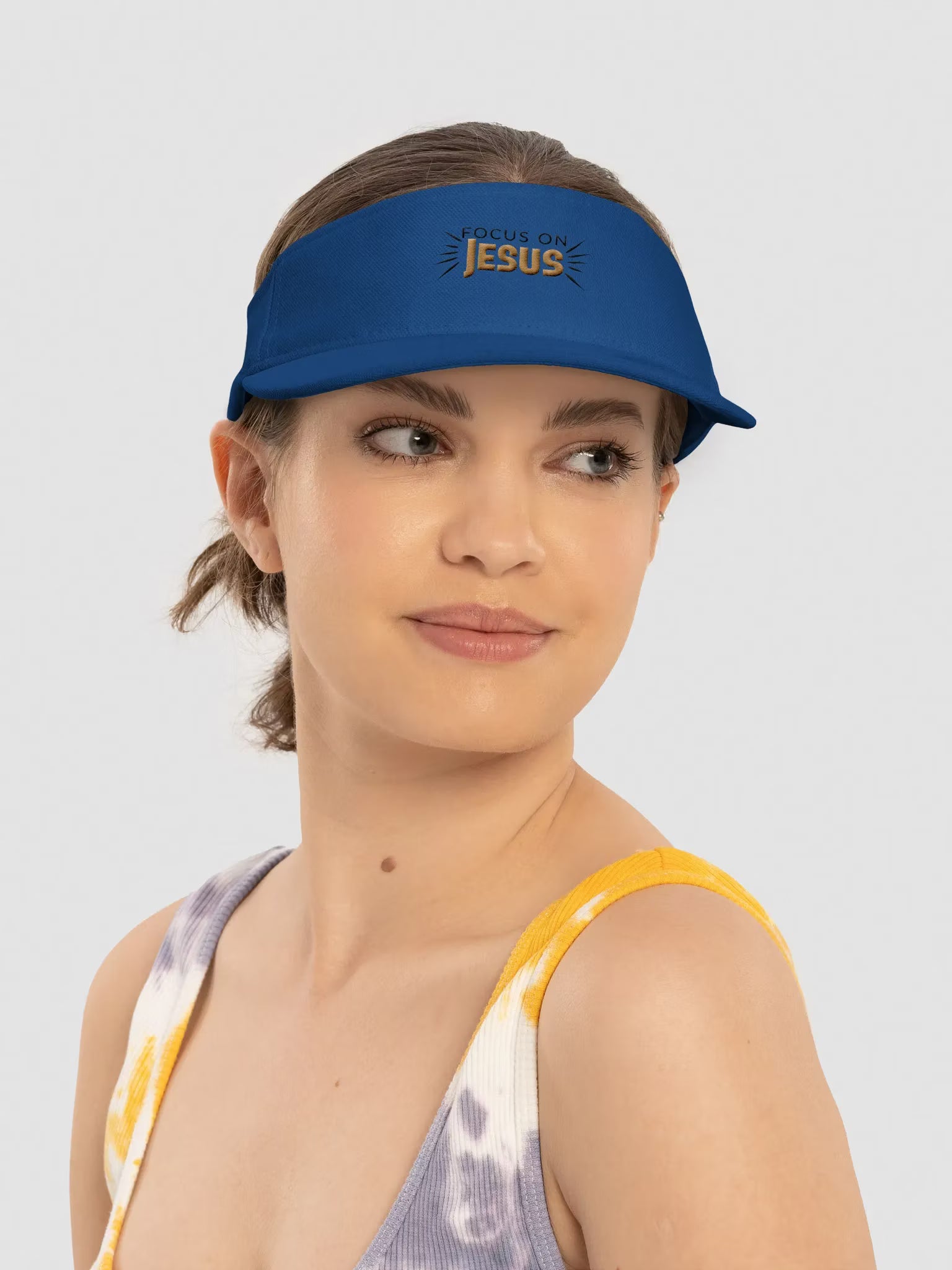 Focus On Jesus Embroidered Visor
