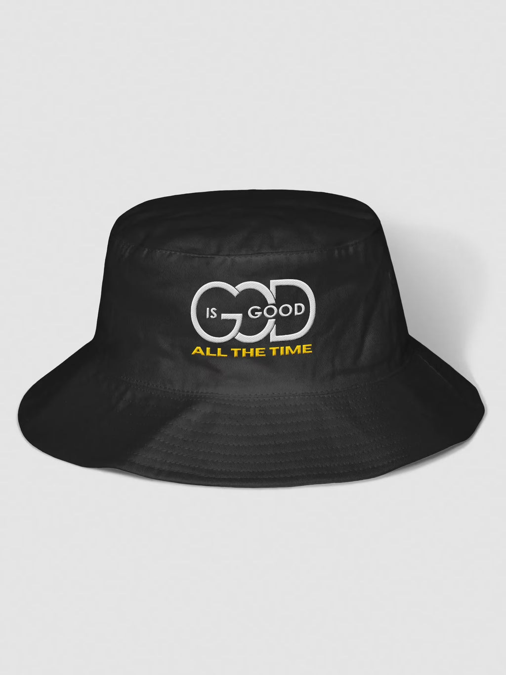 God is Good All the time Embroidered Bucket Hat