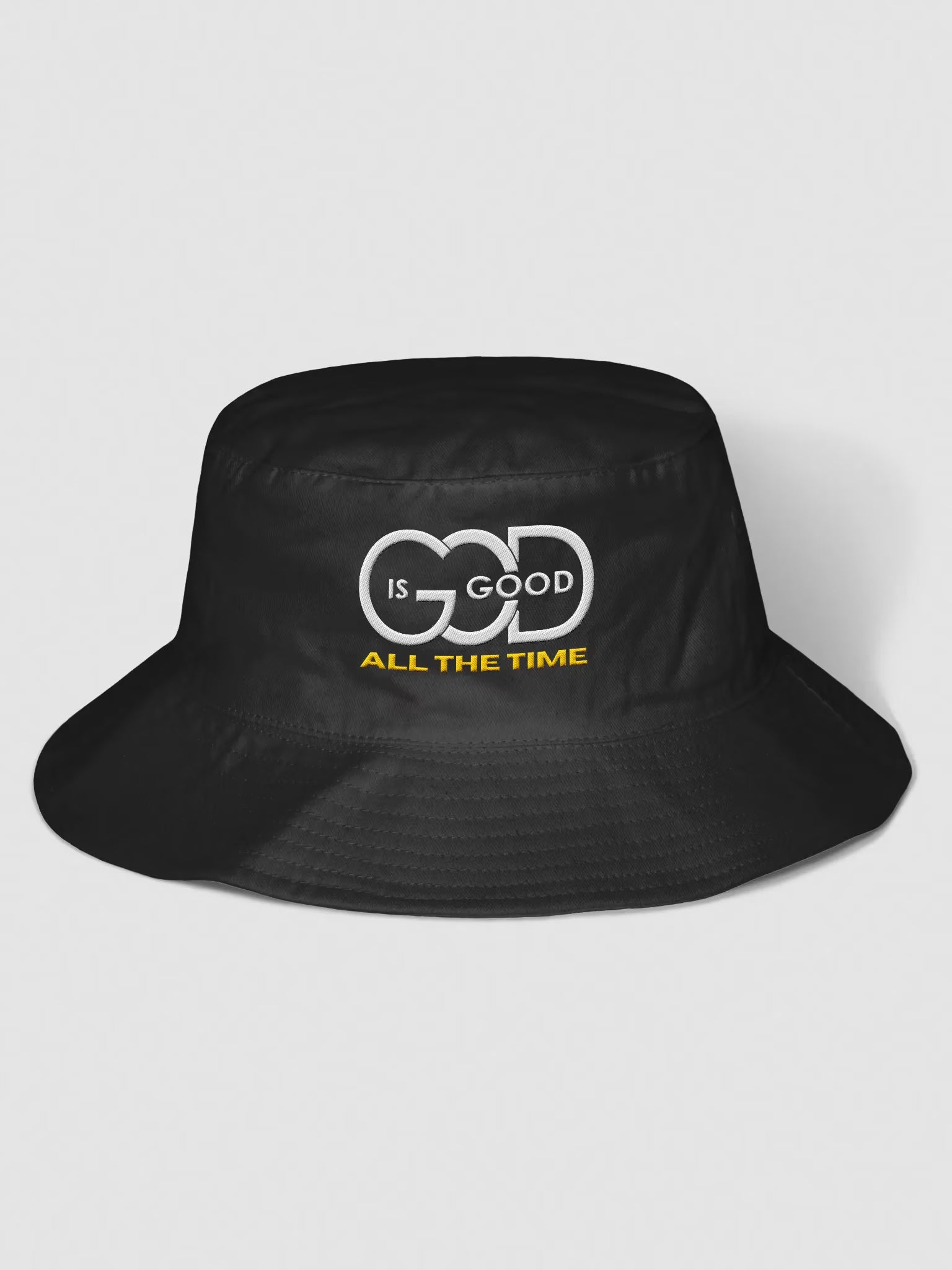 God is Good All the time Embroidered Bucket Hat