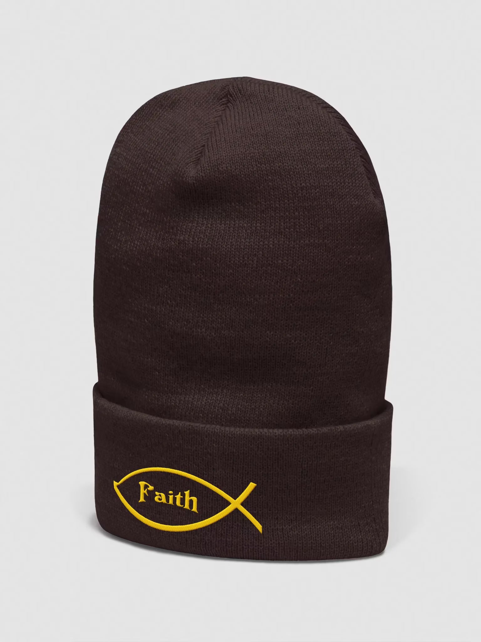 Faith Embroidered Cuffed Beanie