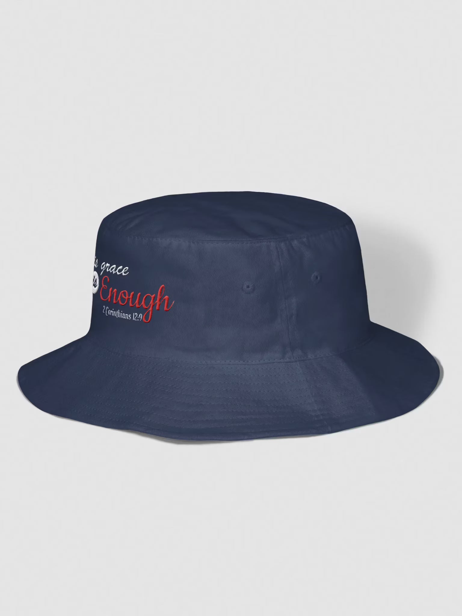 His Grace is Enough Embroidered Bucket Hat