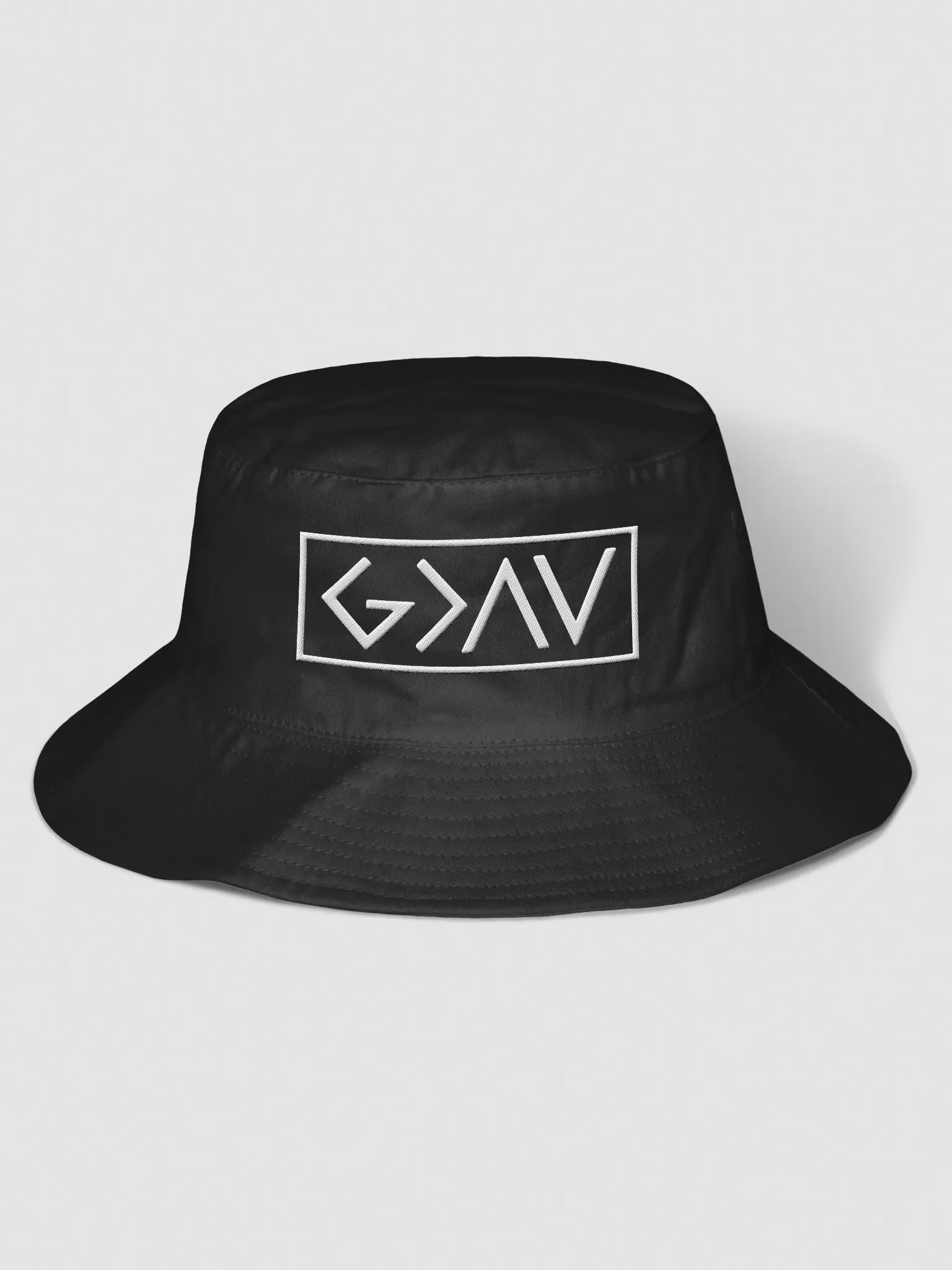 God is Greater than the Highs and Lows Embroidered Bucket Hat