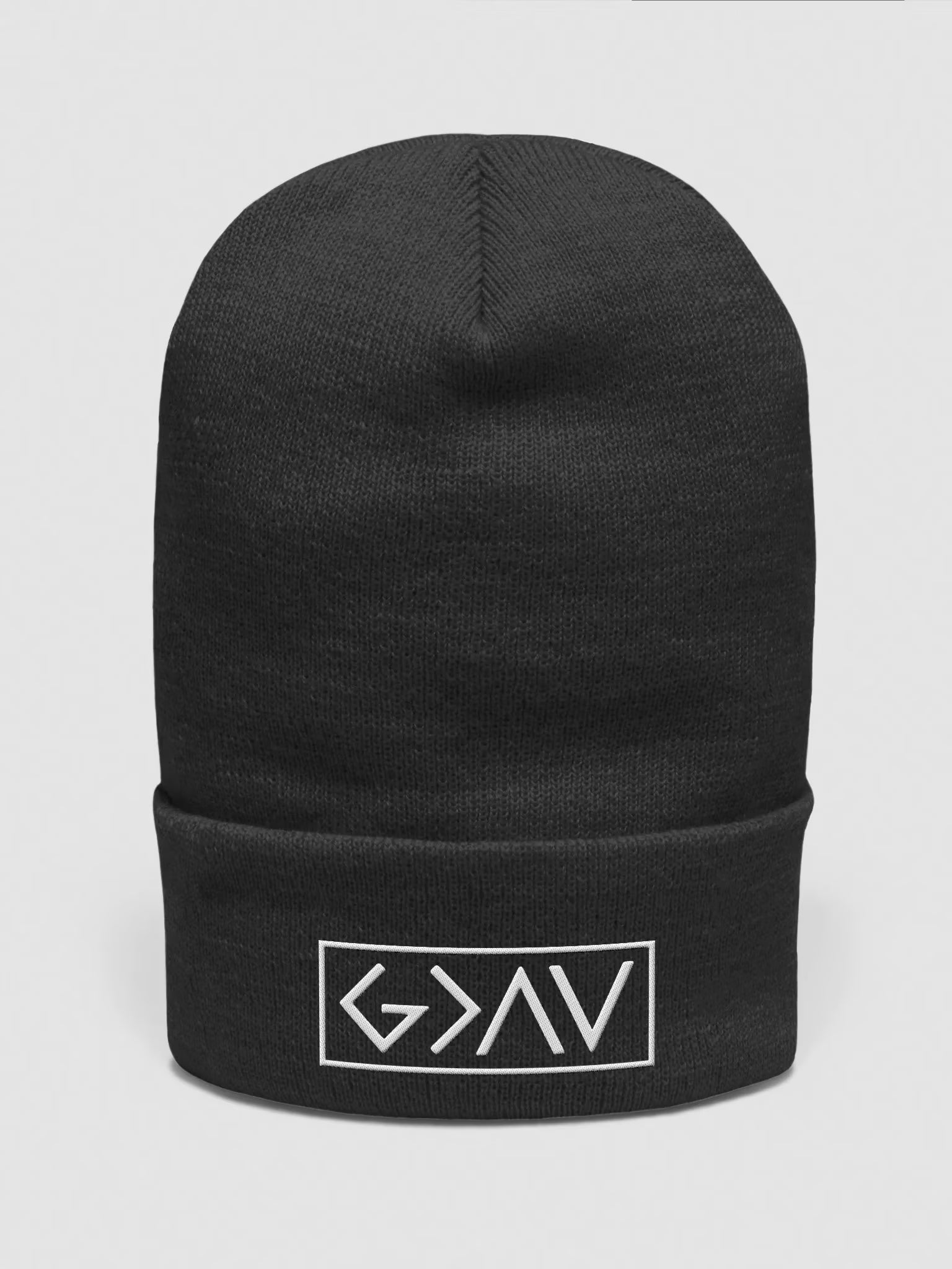 God is Greater than the Highs and Lows Embroidered Cuffed Beanie