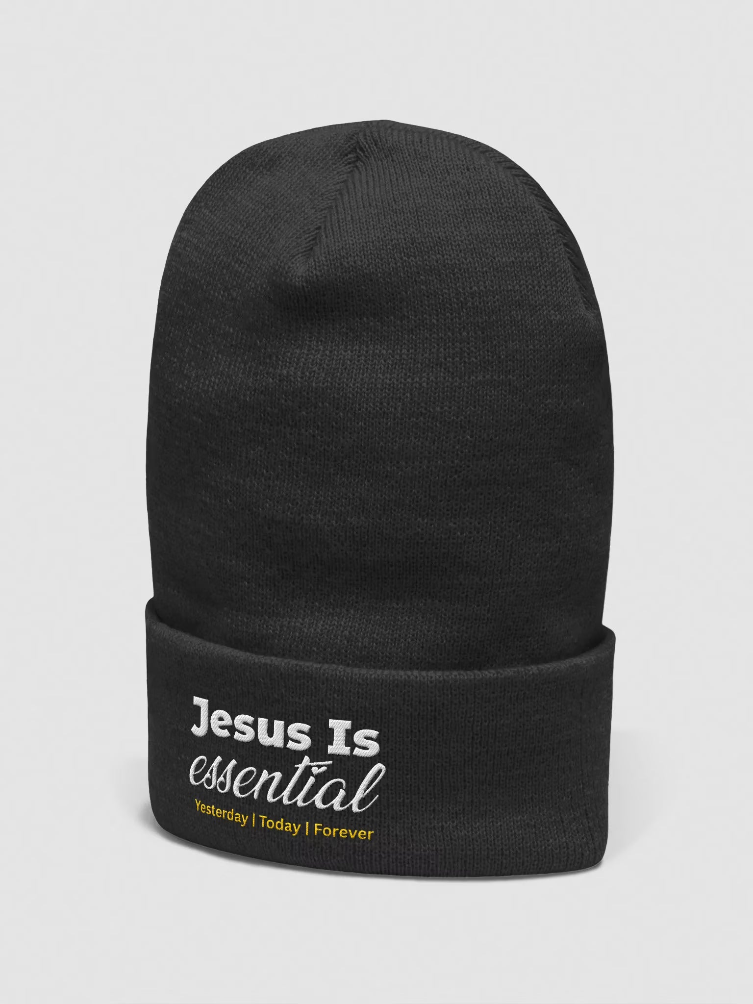 Jesus is Essential Embroidered Cuffed Beanie