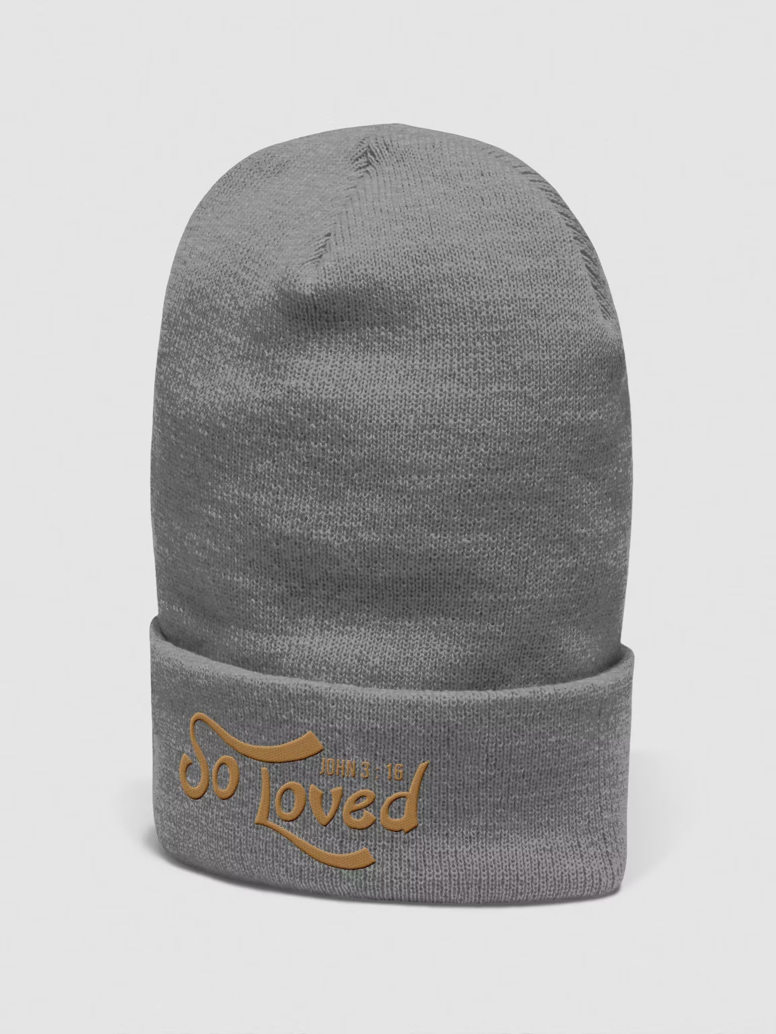 So Loved John 3 : 16 Embroidered Cuffed Beanie