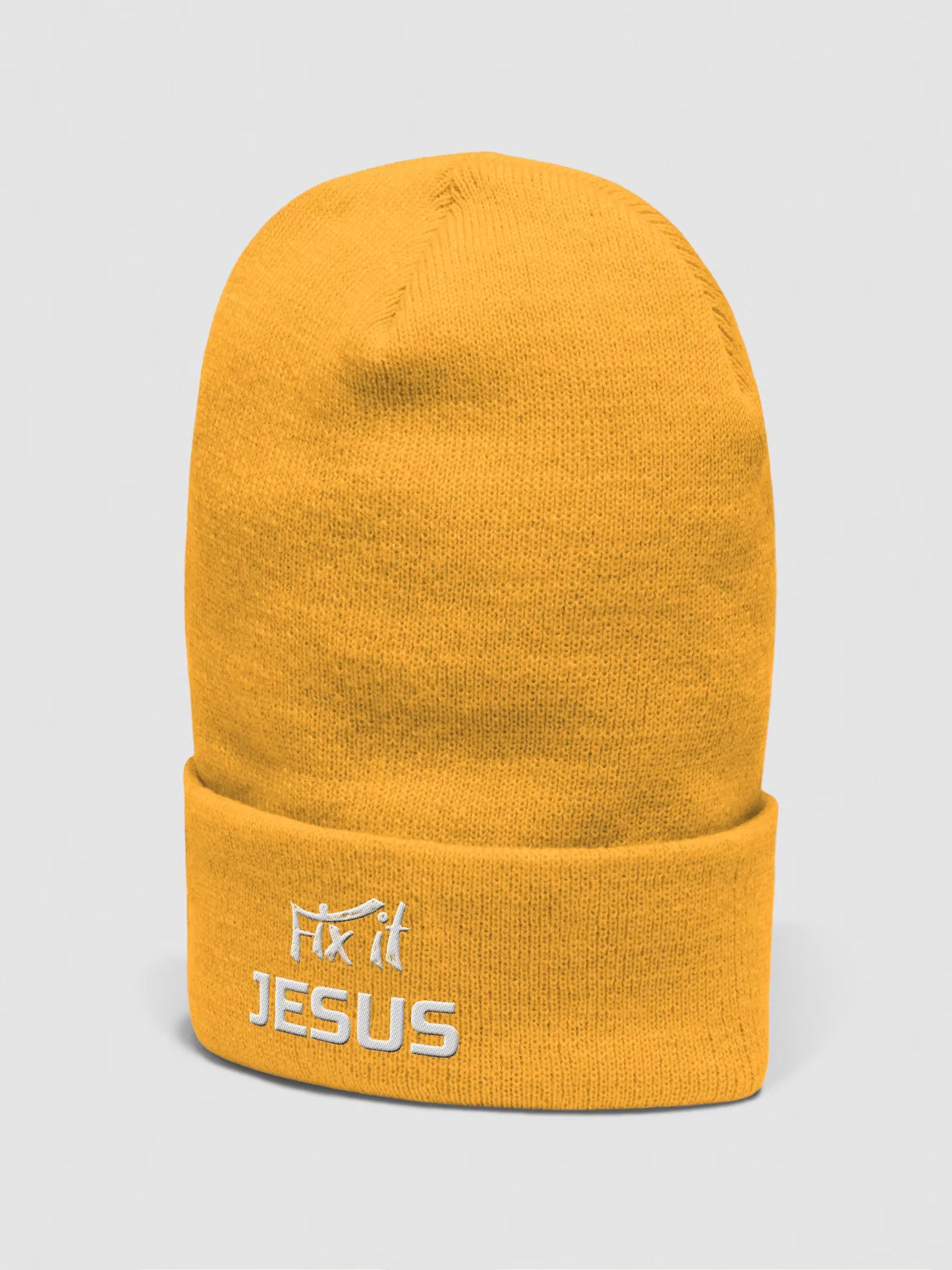 Fix it Jesus Embroidered Cuffed Beanie