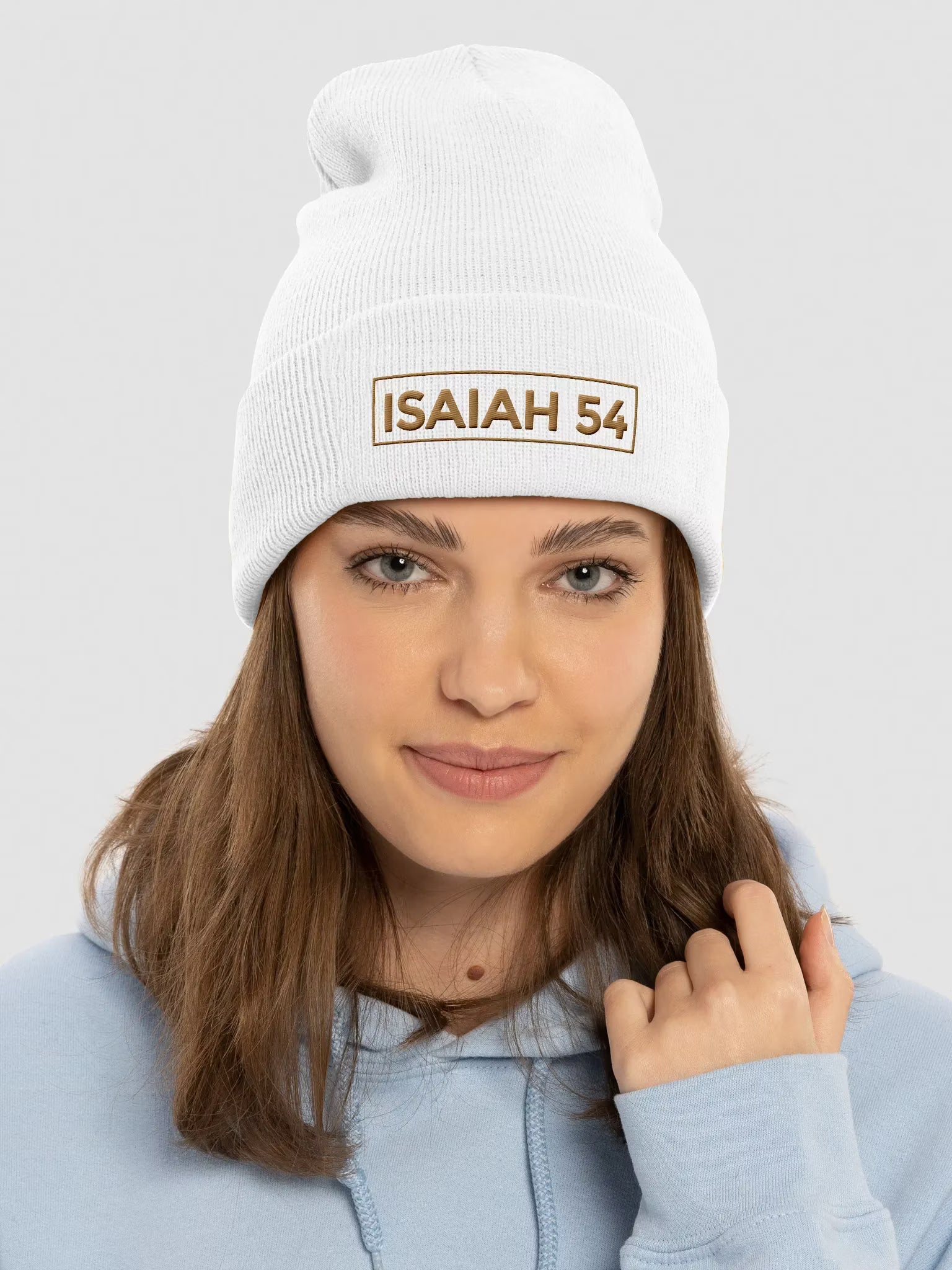 Isaiah 54 Embroidered Cuffed Beanie