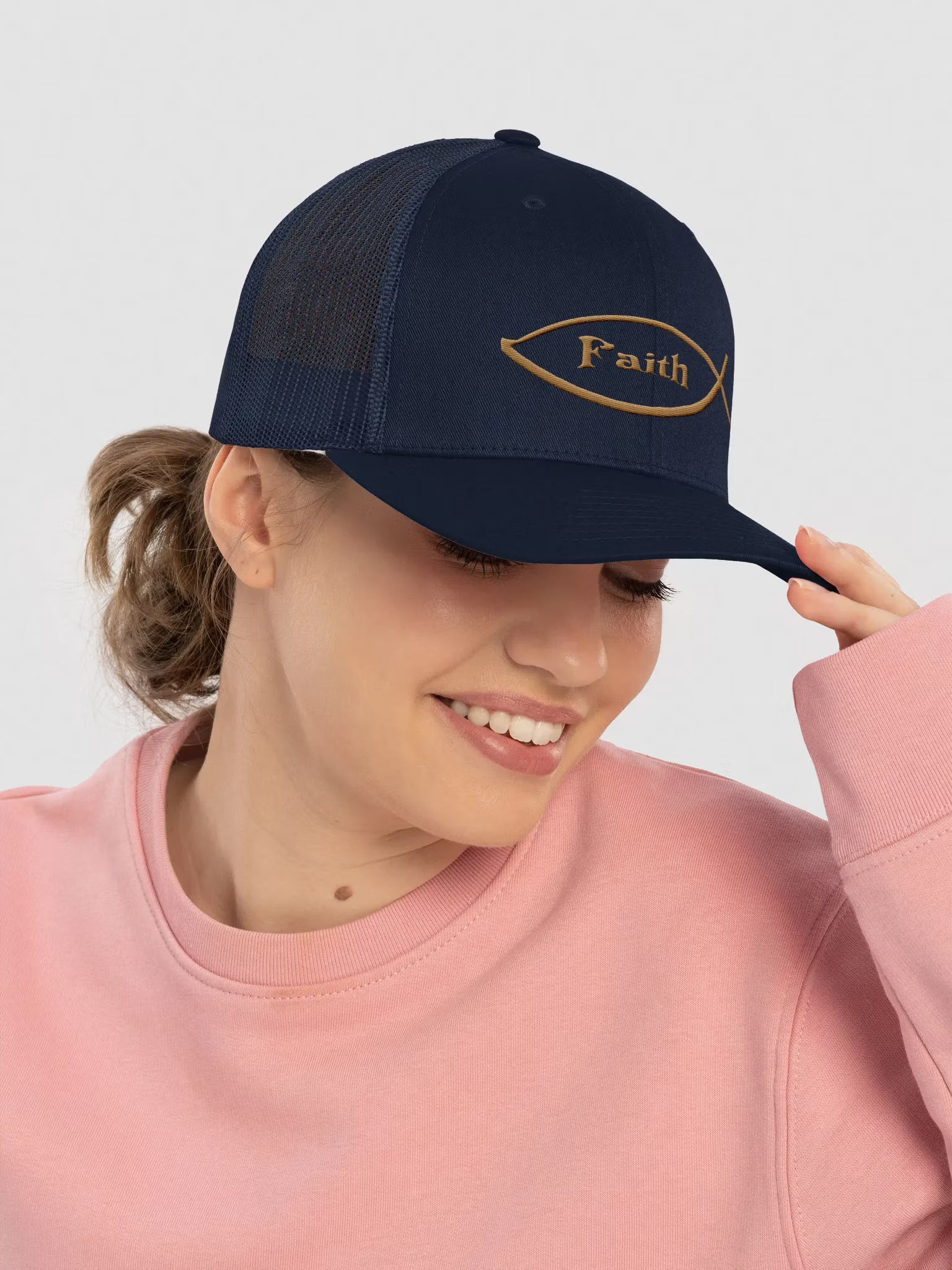 Faith Embroidered Trucker Hat