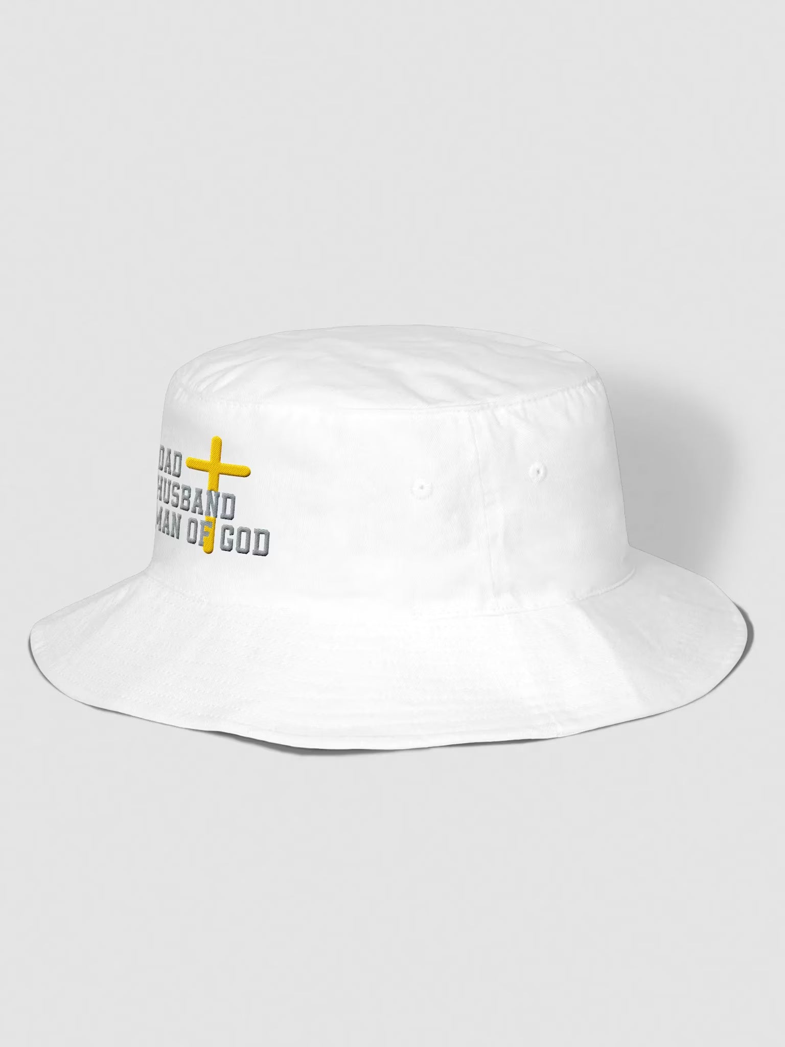 Dad Husband Man of God with cross Bucket Hat