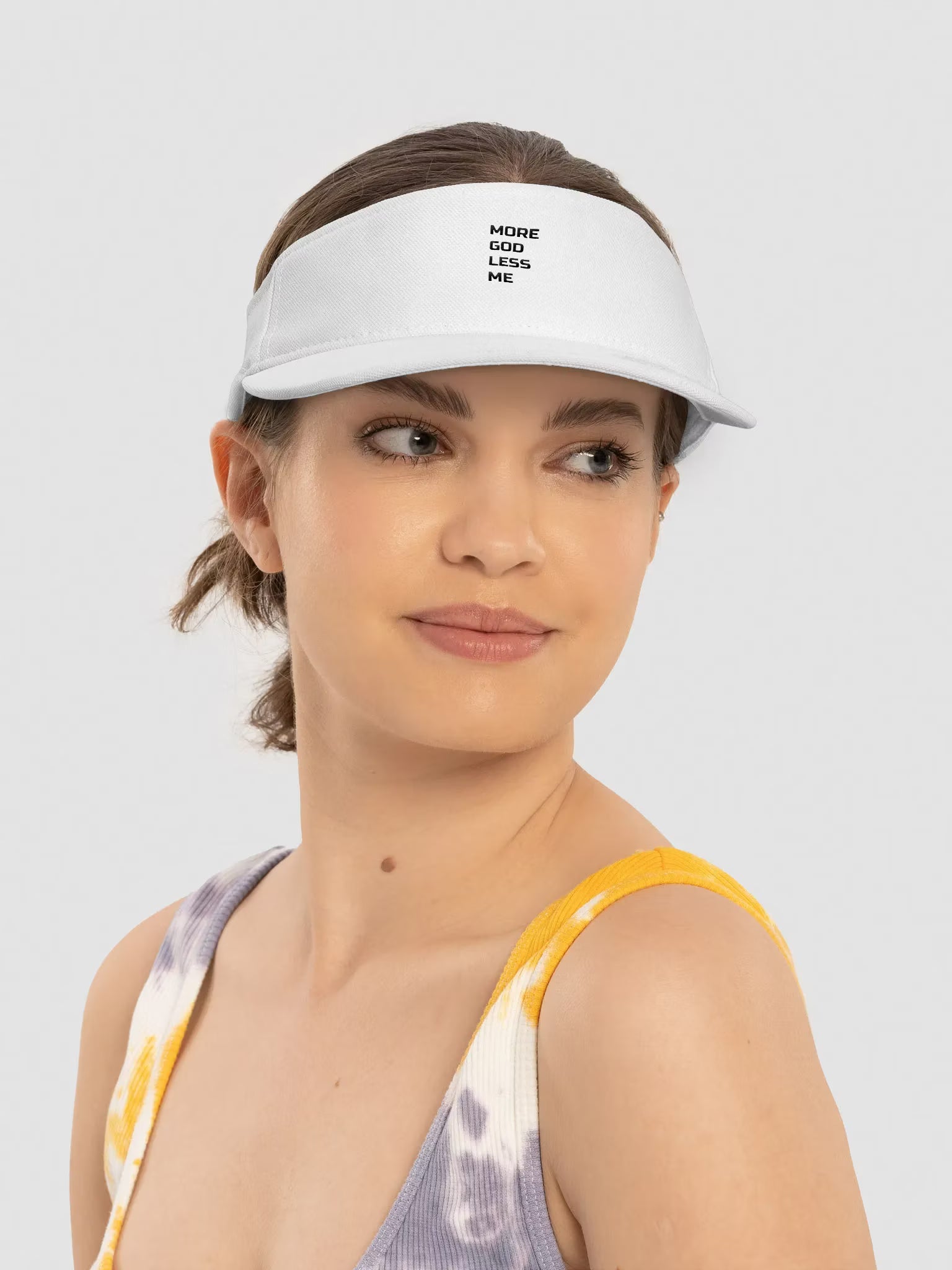 More God Less me Embroidered Visor