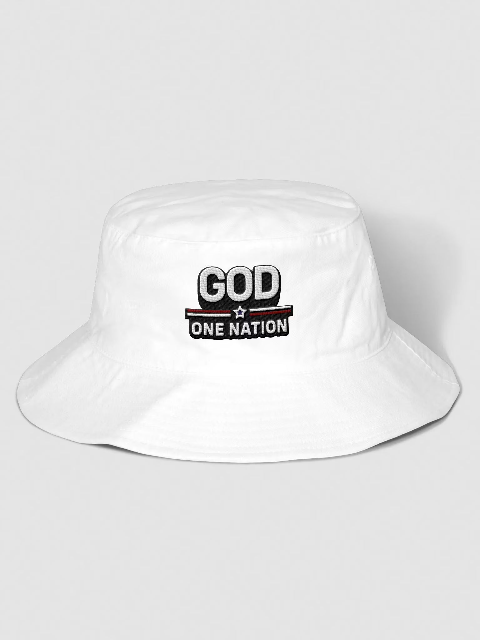 God One Nation Embroidered Bucket Hat