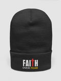 Faith Over Fear Embroidered Cuffed Beanie