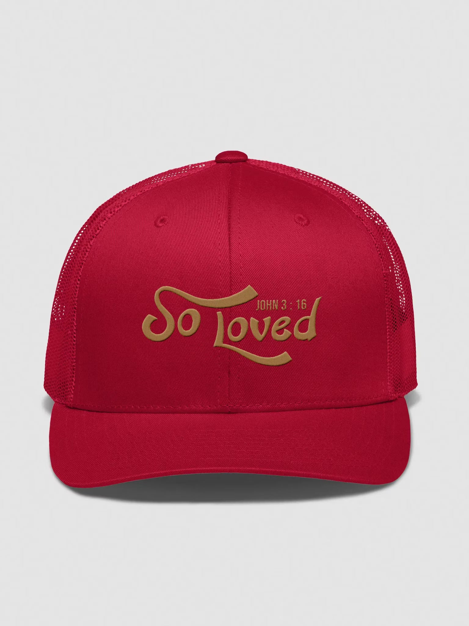 So Loved John 3 : 16 Embroidered Trucker Hat