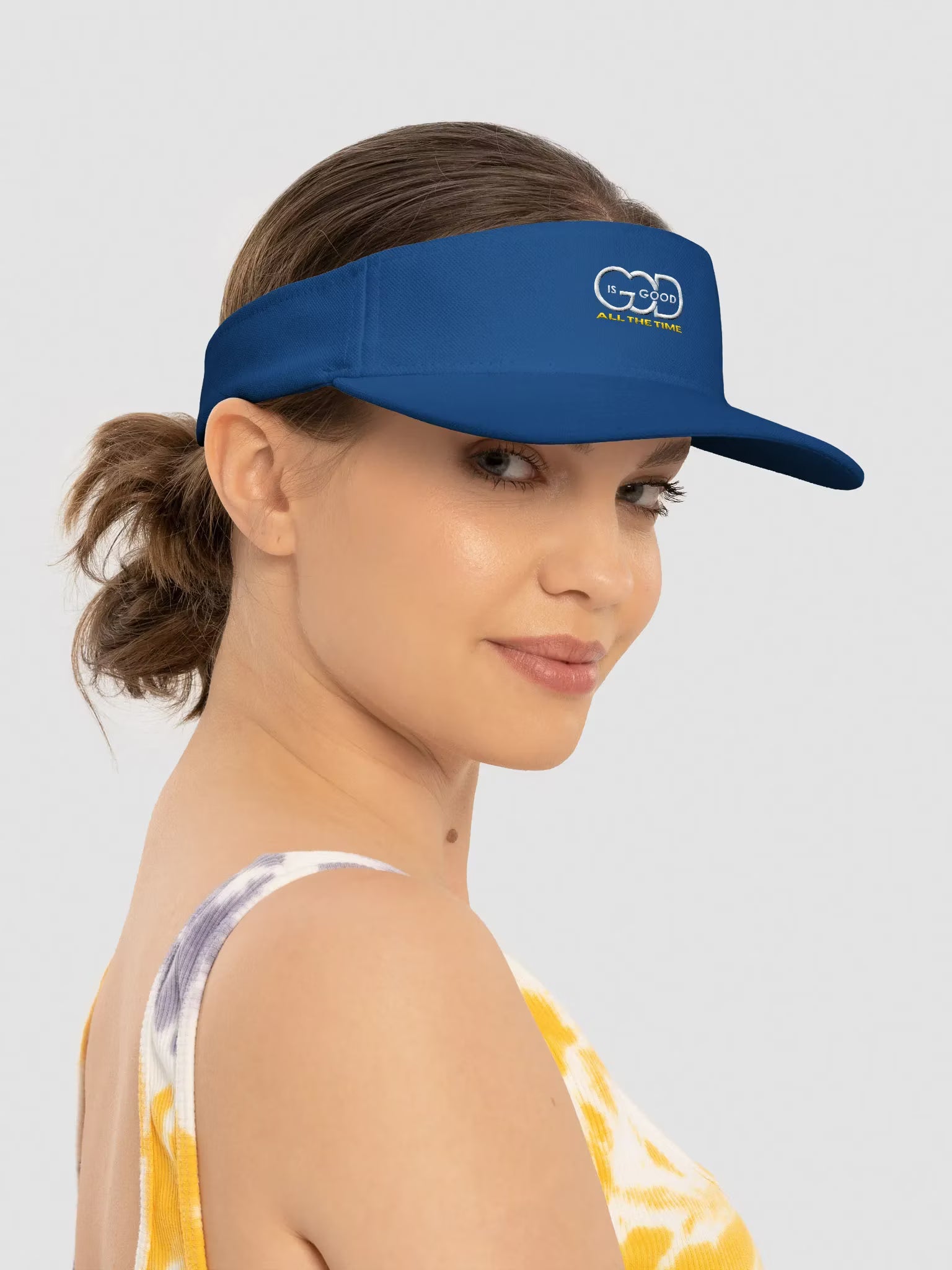 God is Good All the time Embroidered Visor
