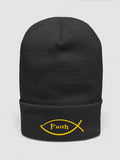 Faith Embroidered Cuffed Beanie