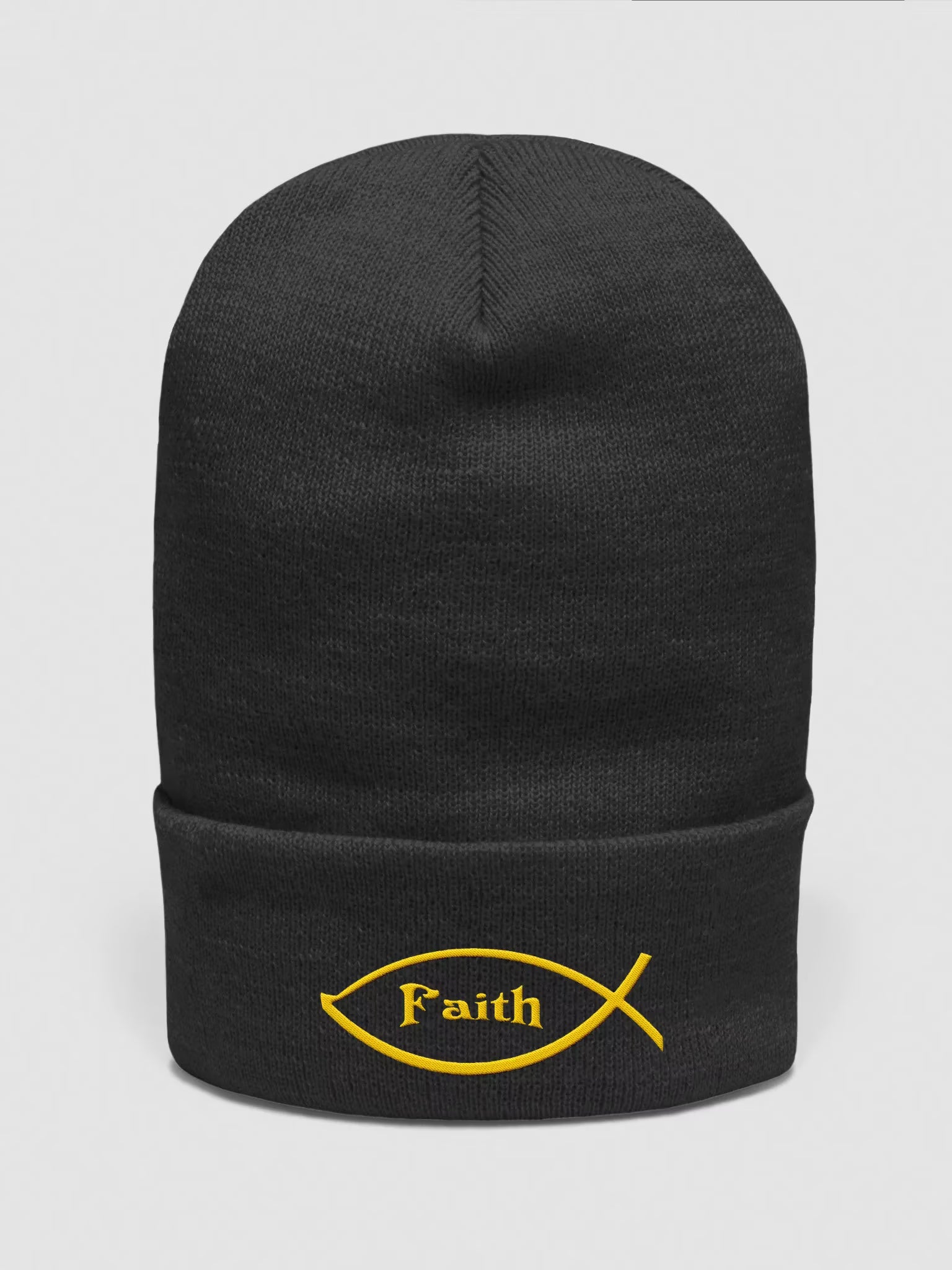 Faith Embroidered Cuffed Beanie