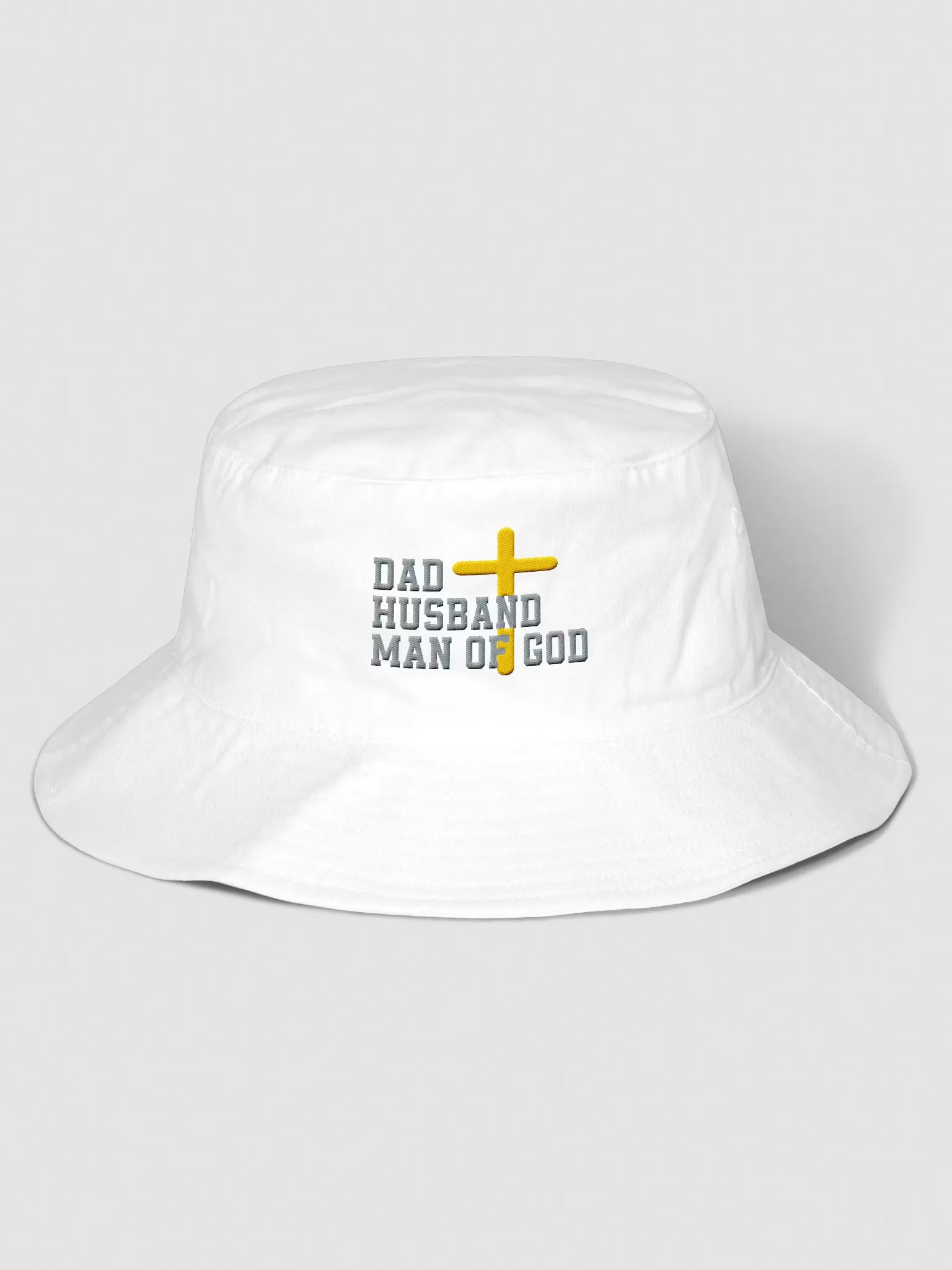 Dad Husband Man of God Embroidered Bucket Hat
