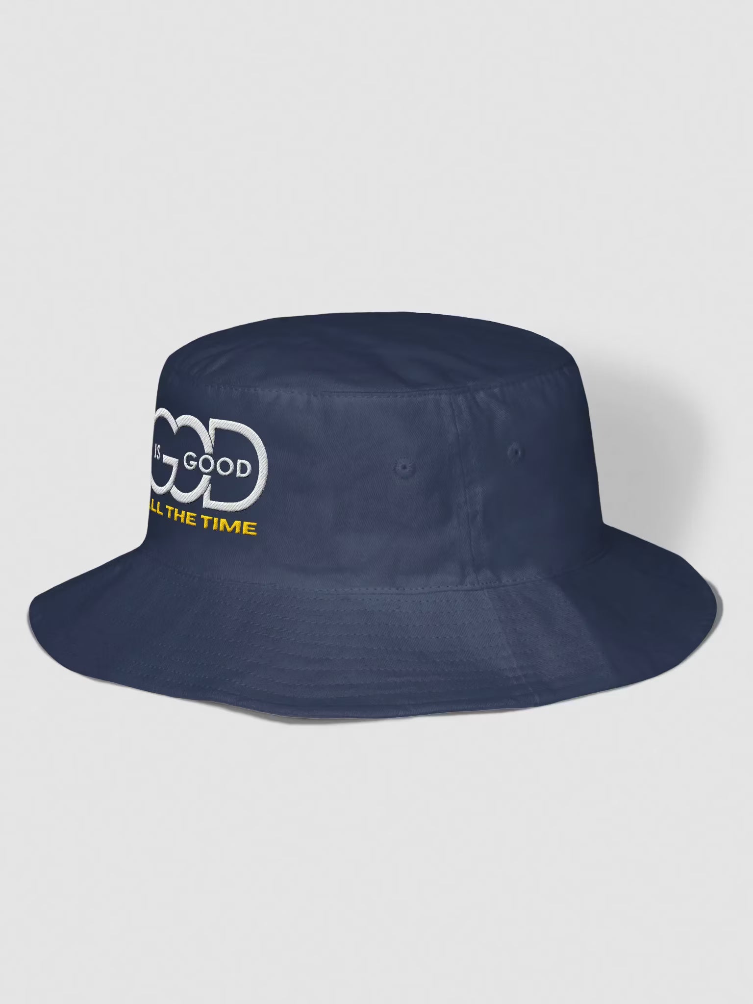 God is Good All the time Embroidered Bucket Hat
